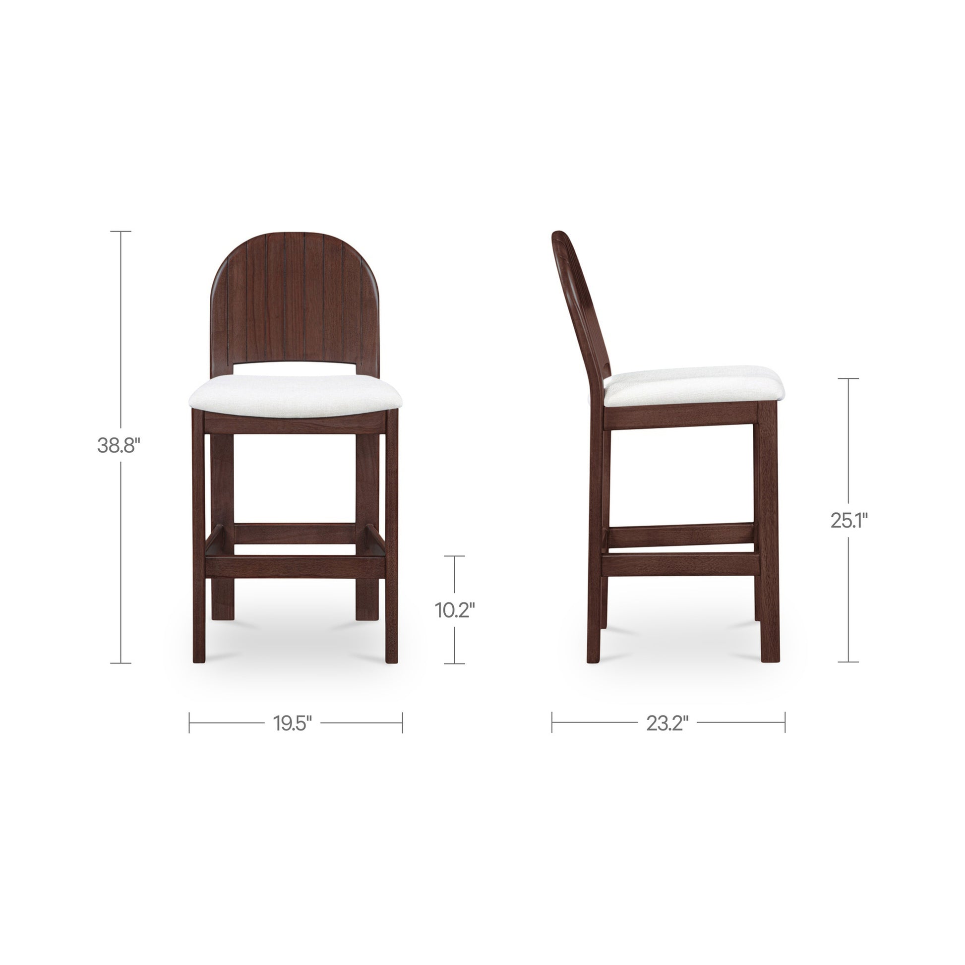 Emil Counter Stool Cream by Moe's Home Collection - view 3