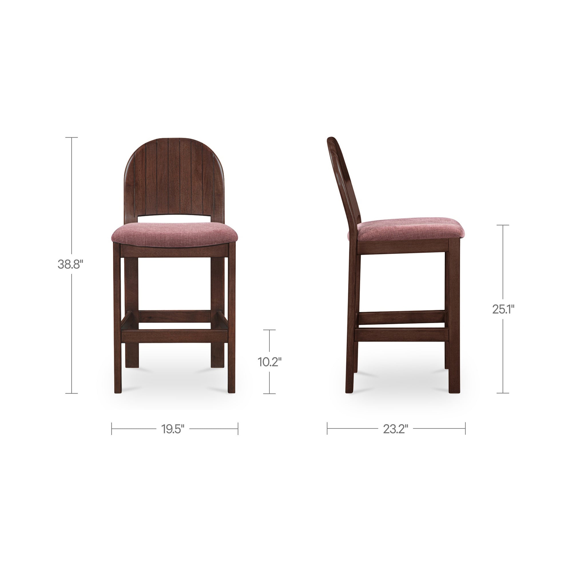 Emil Counter Stool Berry by Moe's Home Collection - view 3