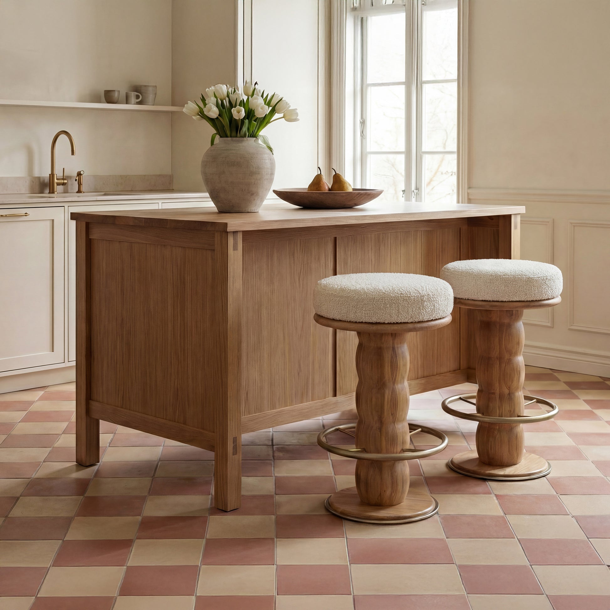 Nio Swivel Counter Stool White Mist by Moe's Home Collection - view 2