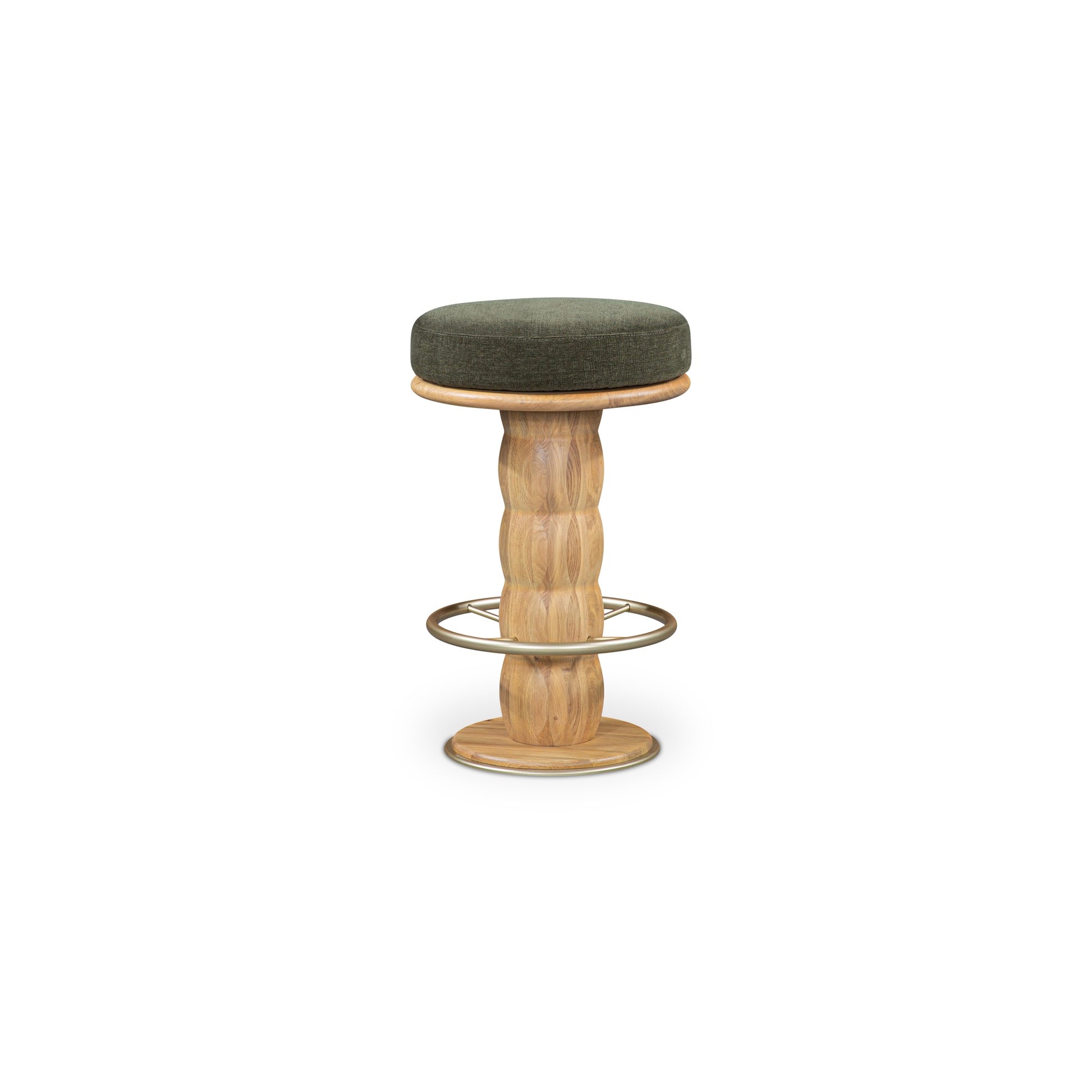 Nio Swivel Counter Stool  Dark Green by Moe's Home Collection