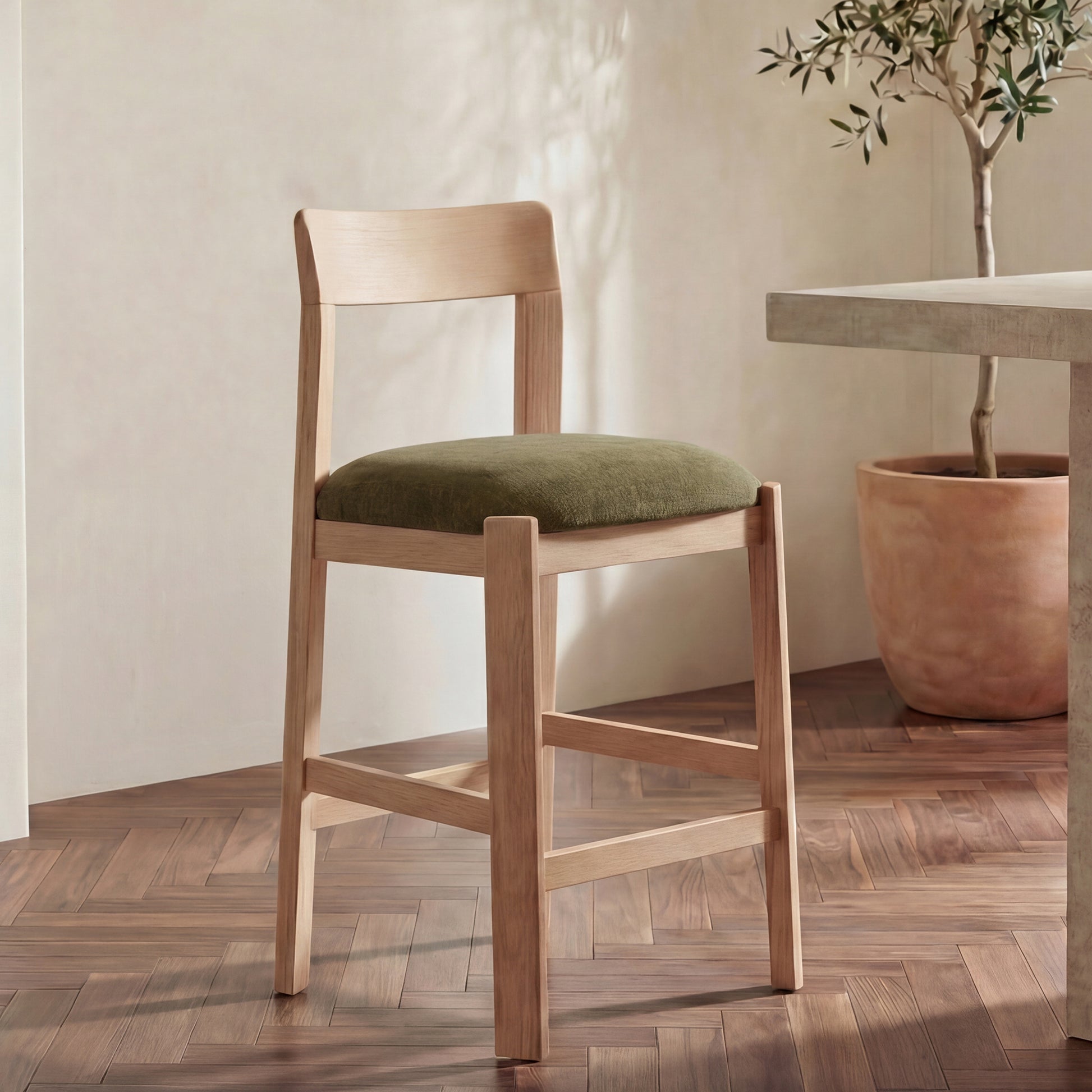 Oli Counter Stool Dark Green by Moe's Home Collection - view 2