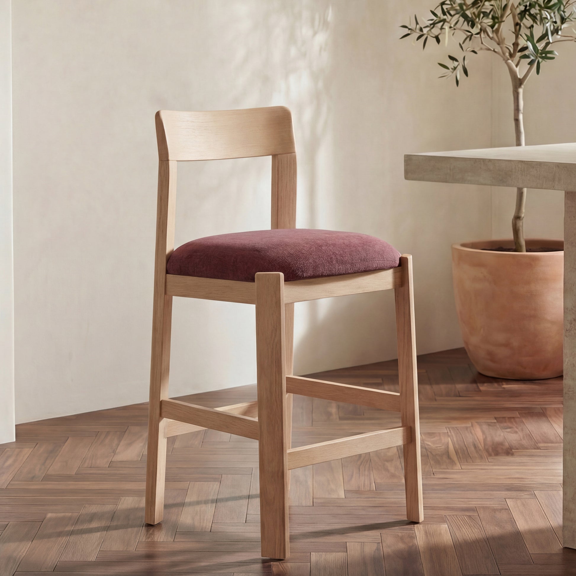 Oli Counter Stool Berry by Moe's Home Collection - view 2
