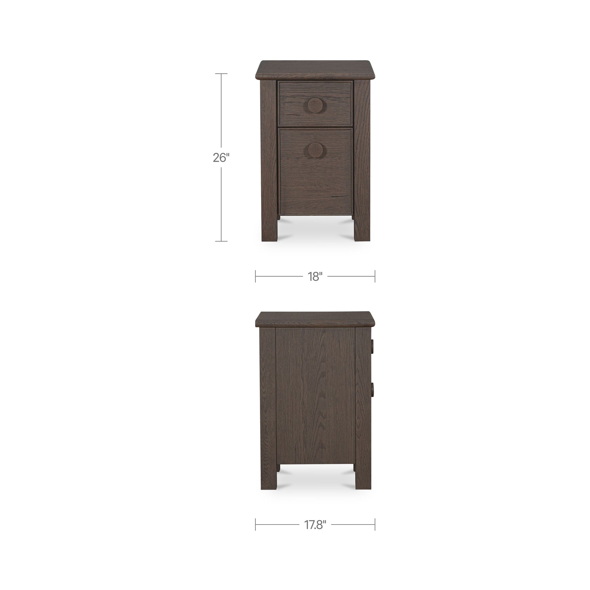 Loren Small Nightstand Dark Brown by Moe's Home Collection - view 3