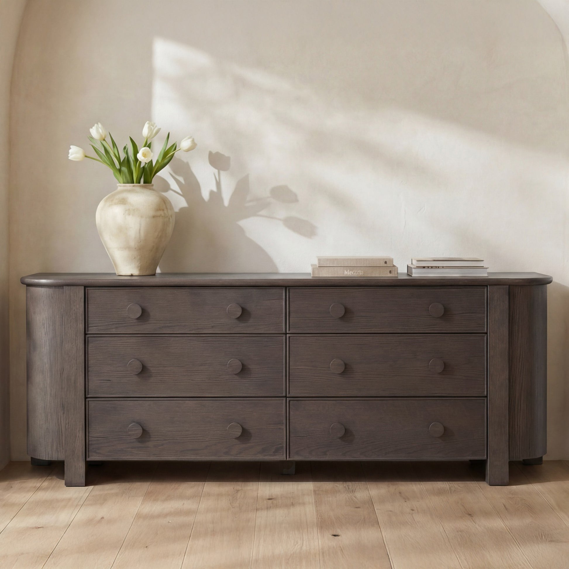 Loren 6 Drawer Dresser Dark Brown by Moe's Home Collection - view 2