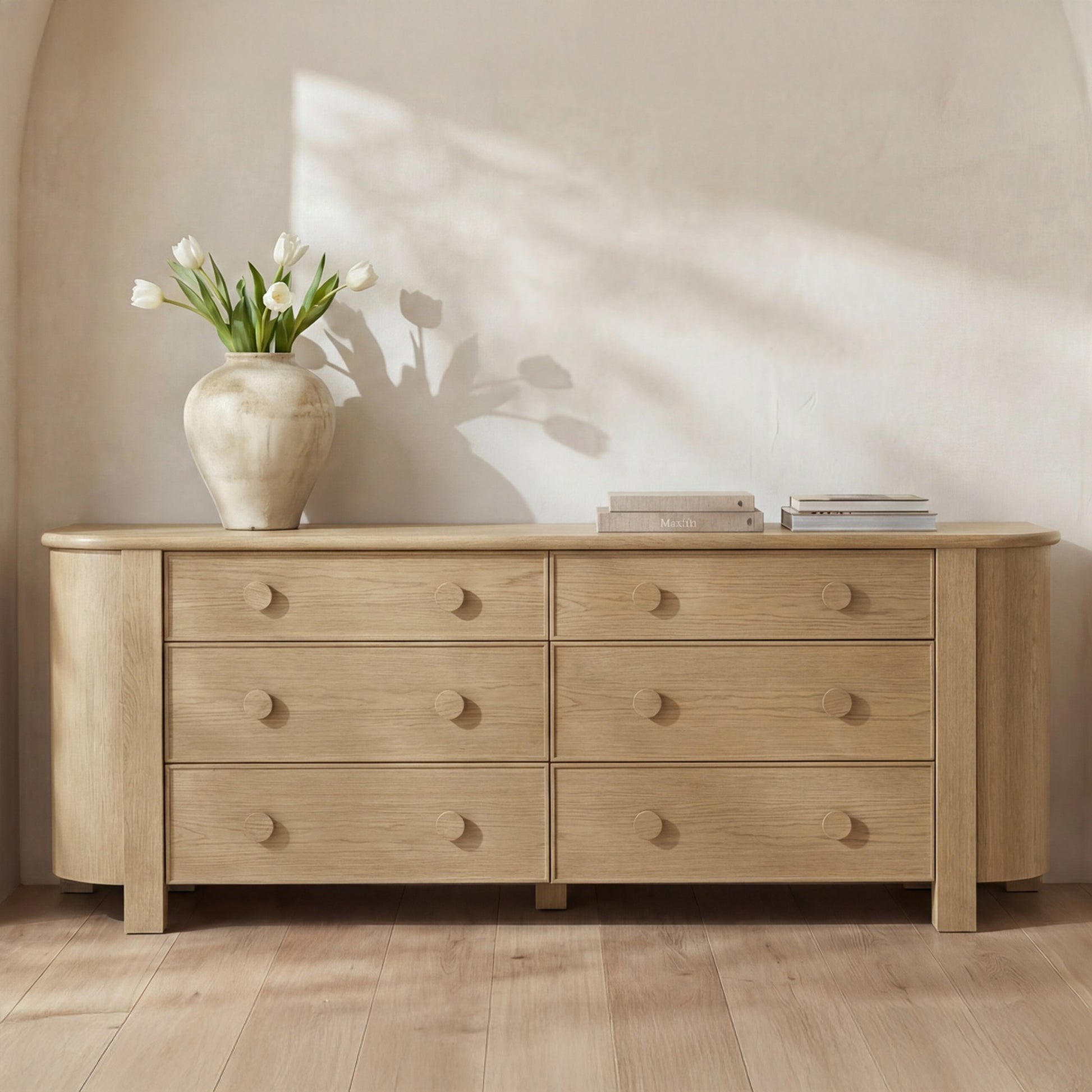 Loren 6 Drawer Dresser Natural by Moe's Home Collection - view 2