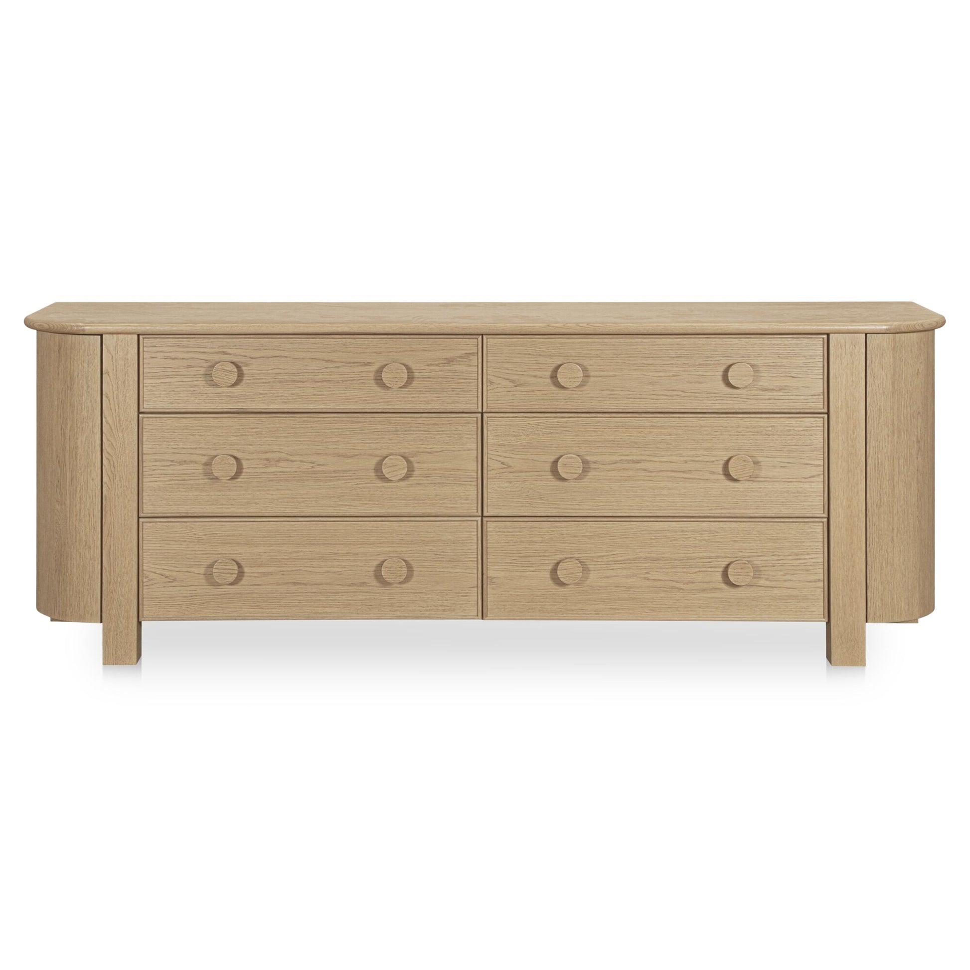 Loren 6 Drawer Dresser Natural by Moe's Home Collection