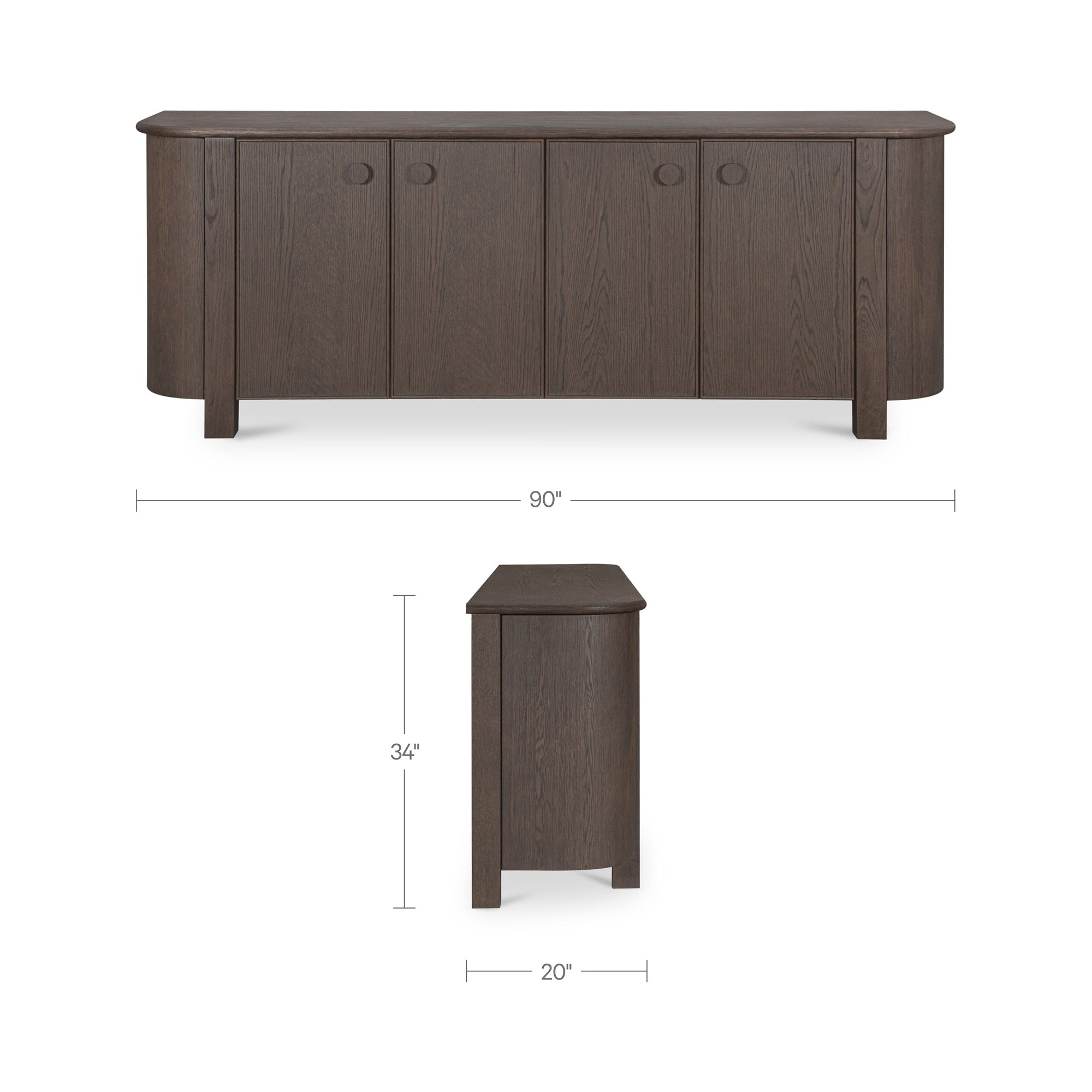 Loren Sideboard Dark Brown by Moe's Home Collection - view 3