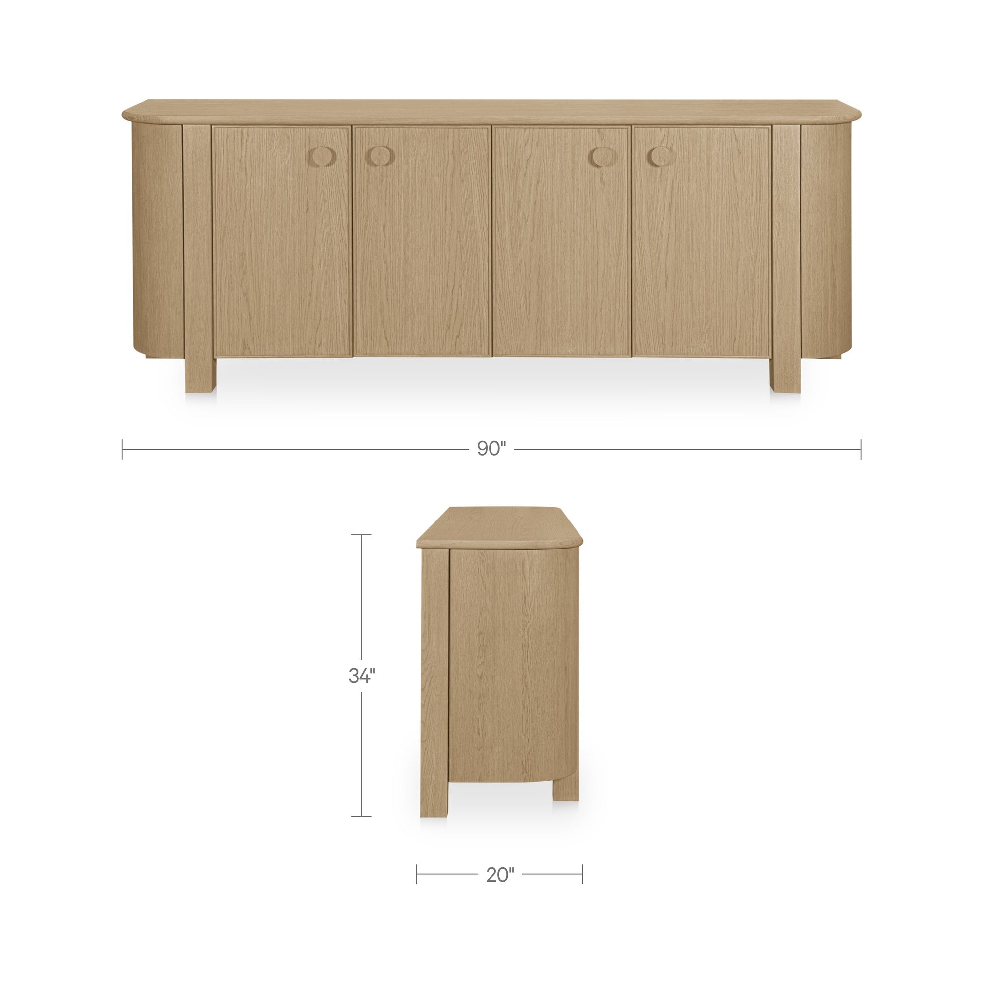 Loren Sideboard Natural by Moe's Home Collection - view 3