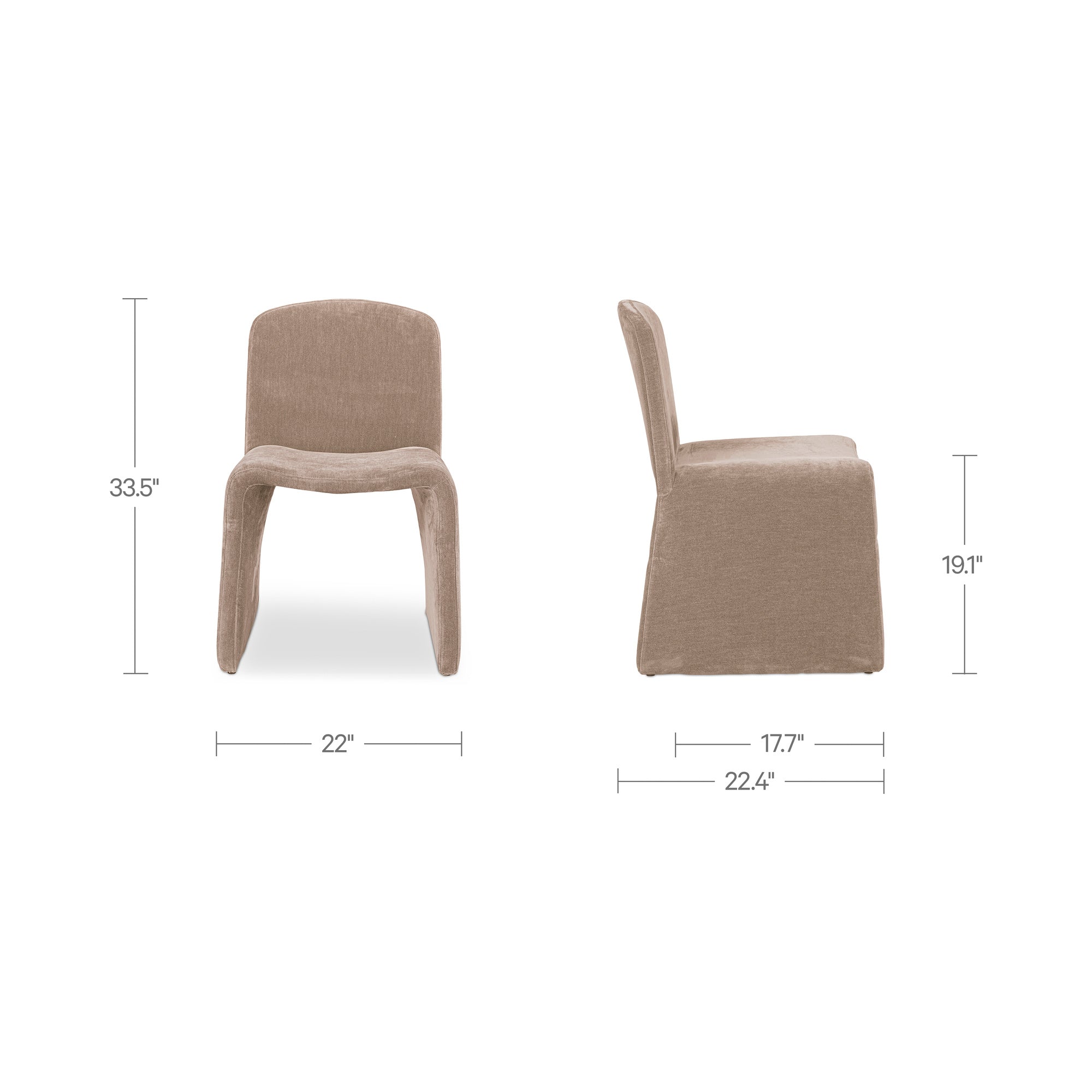 Ella Dining Chair Camel by Moe's Home Collection - view 4