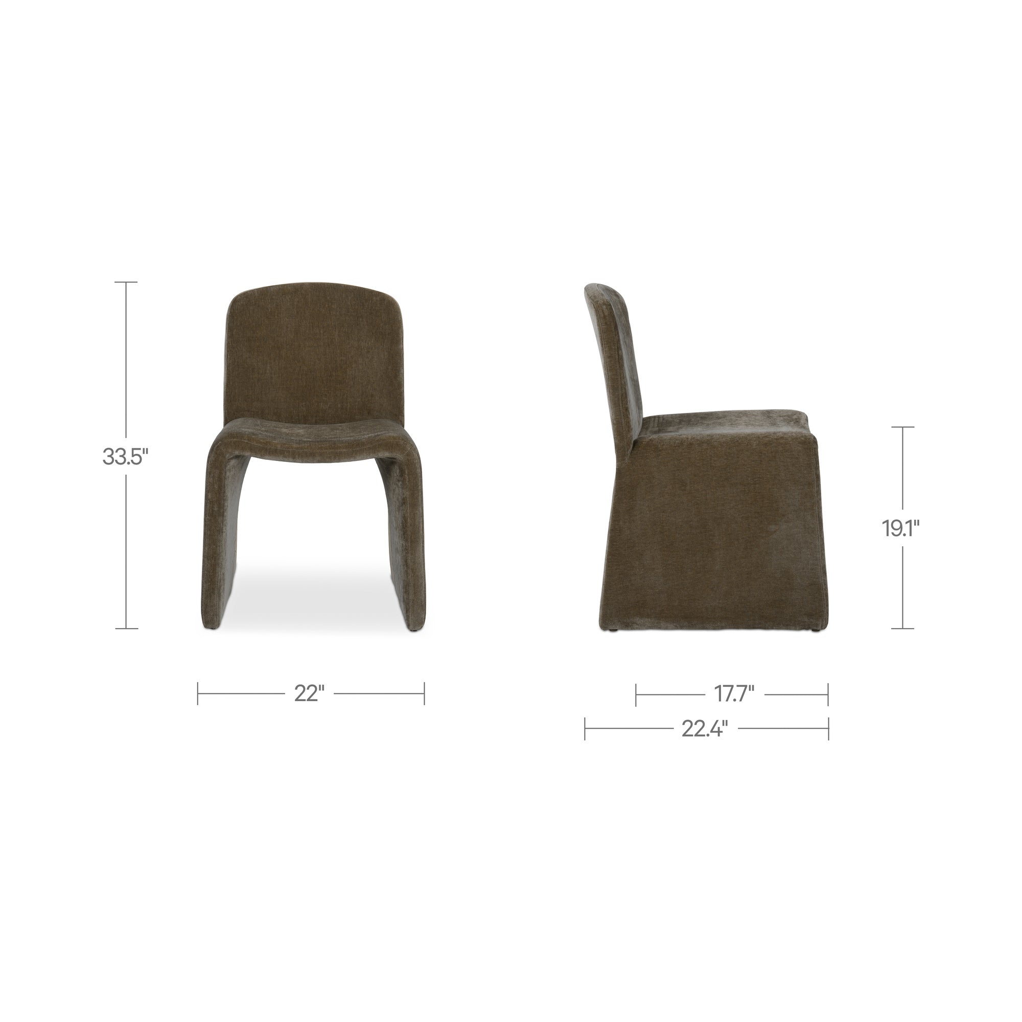 Ella Dining Chair Cedar Green by Moe's Home Collection - view 4
