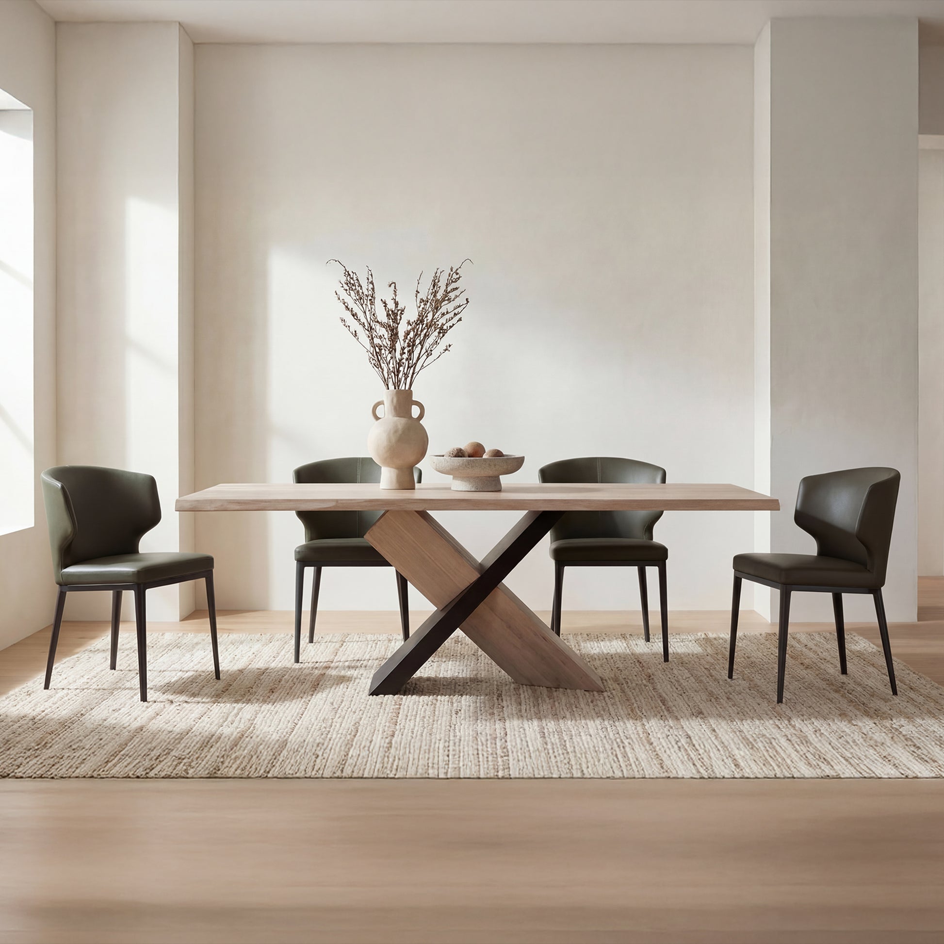 Delaney Dining Chair Dark Green-Set of Two by Moe's Home Collection - view 2