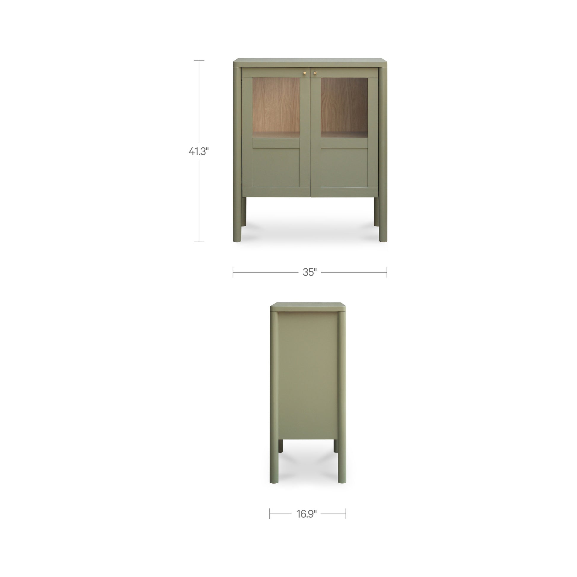Hannah Cabinet Green by Moe's Home Collection - view 3