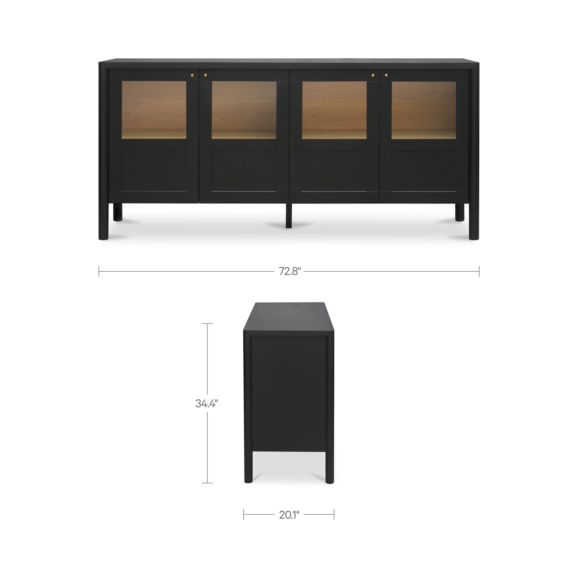 Hannah Sideboard Black by Moe's Home Collection - view 6