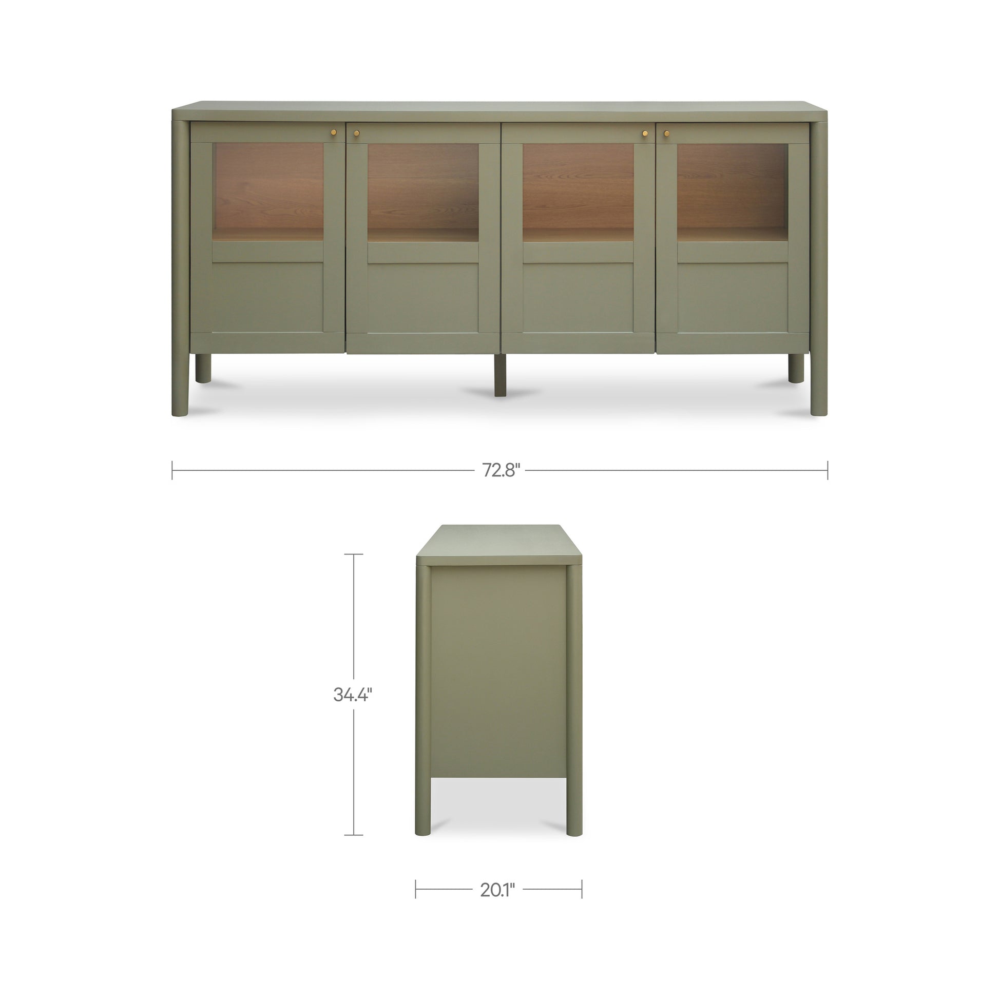 Hannah Sideboard Green by Moe's Home Collection - view 3