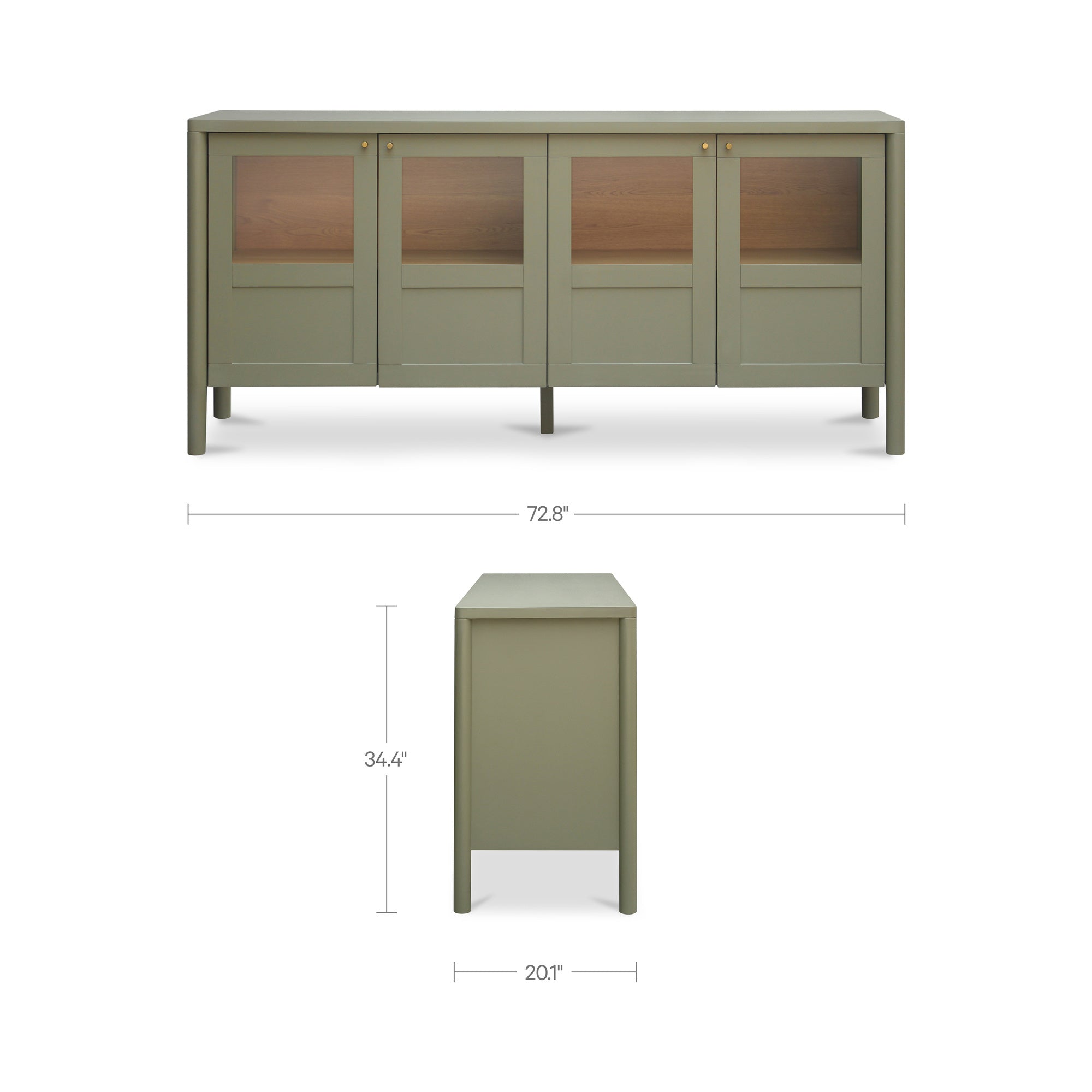 Hannah Sideboard Green by Moe's Home Collection - view 3