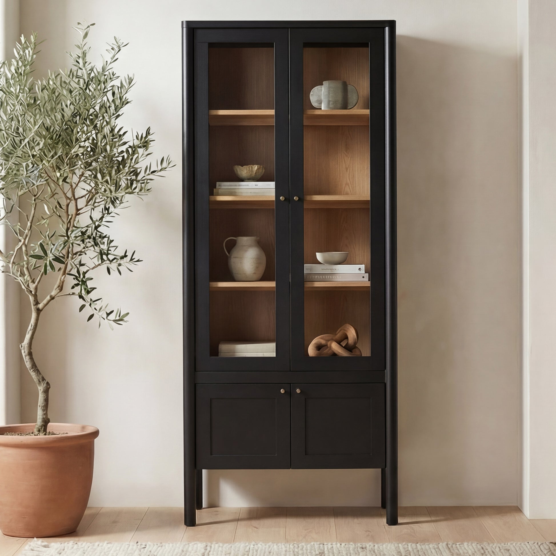 Hannah Tall Cabinet Black by Moe's Home Collection - view 2
