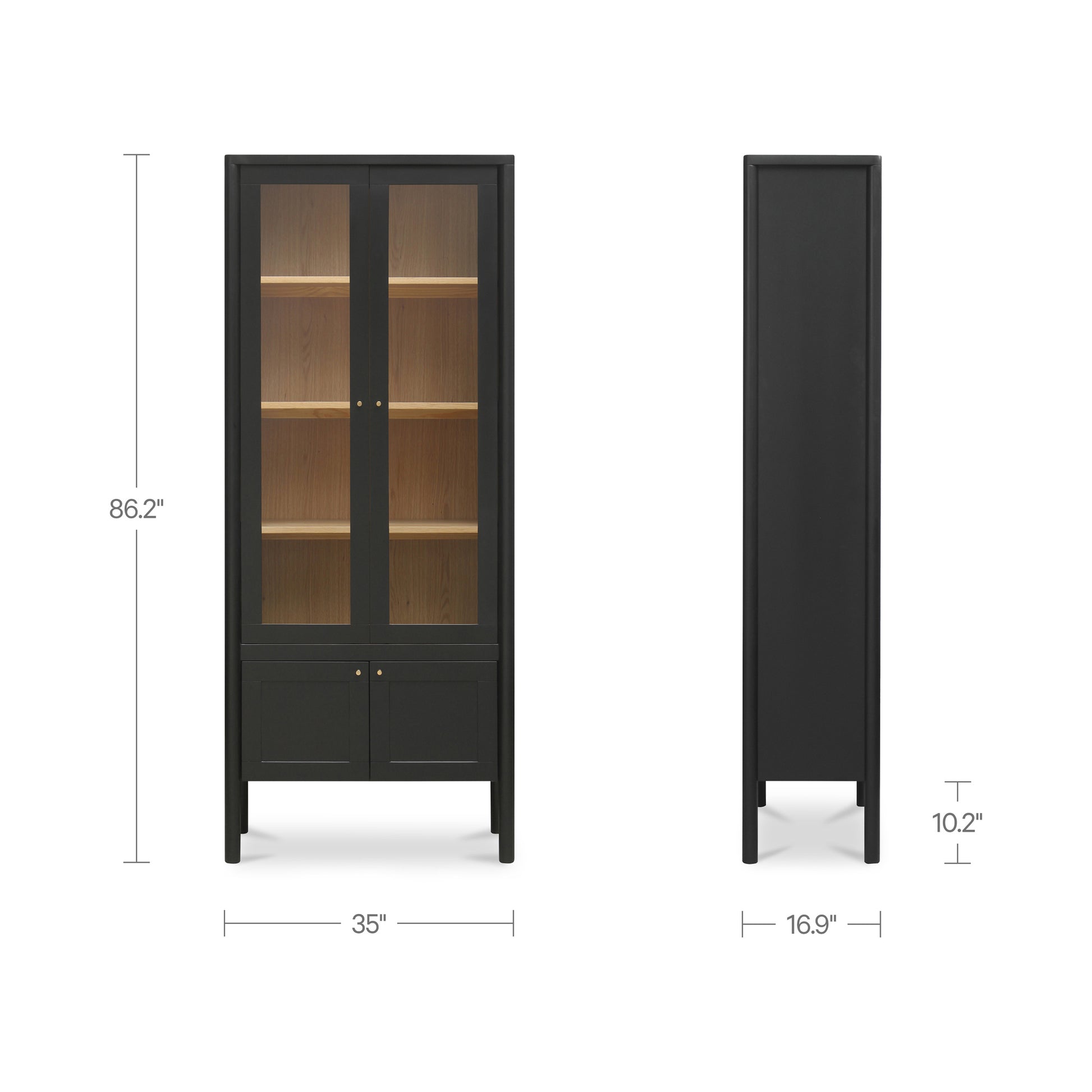 Hannah Tall Cabinet Black by Moe's Home Collection - view 3