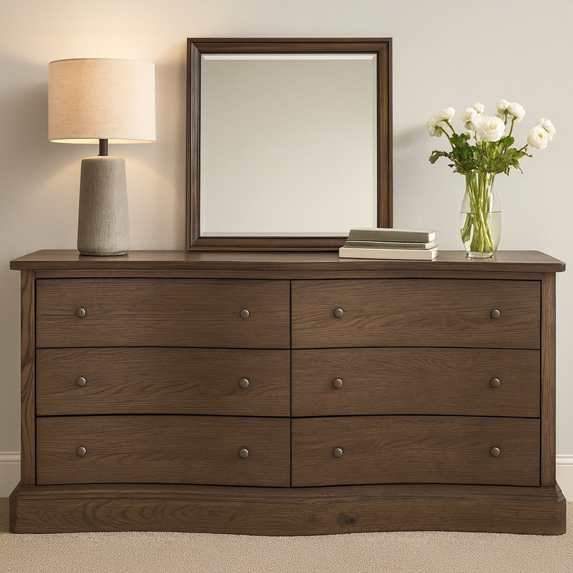 Clarence 6 Drawer Dresser Warm Brown by Moe's Home Collection - view 2