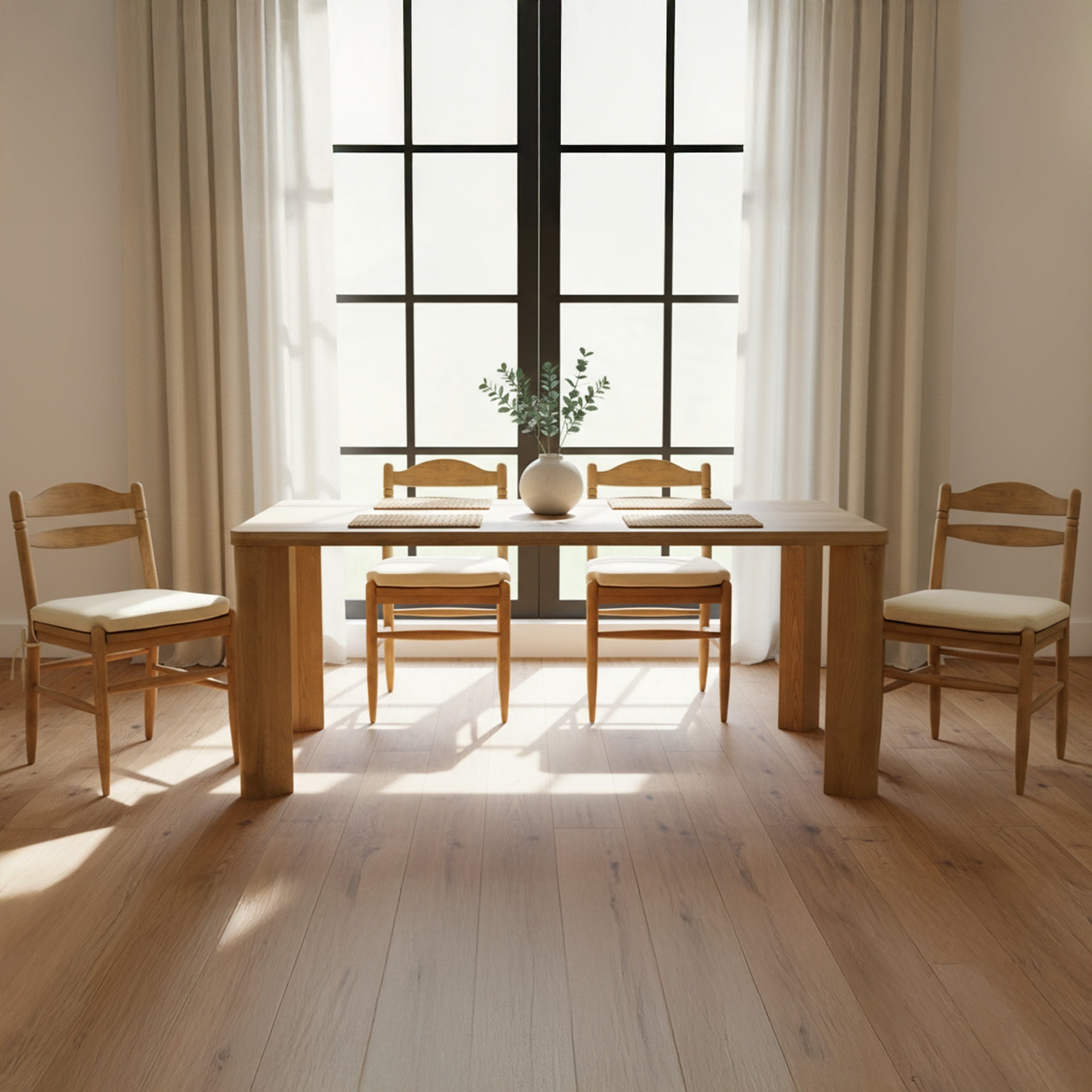 Tate Dining Chair Beige - Set Of Two by Moe's Home Collection - view 2