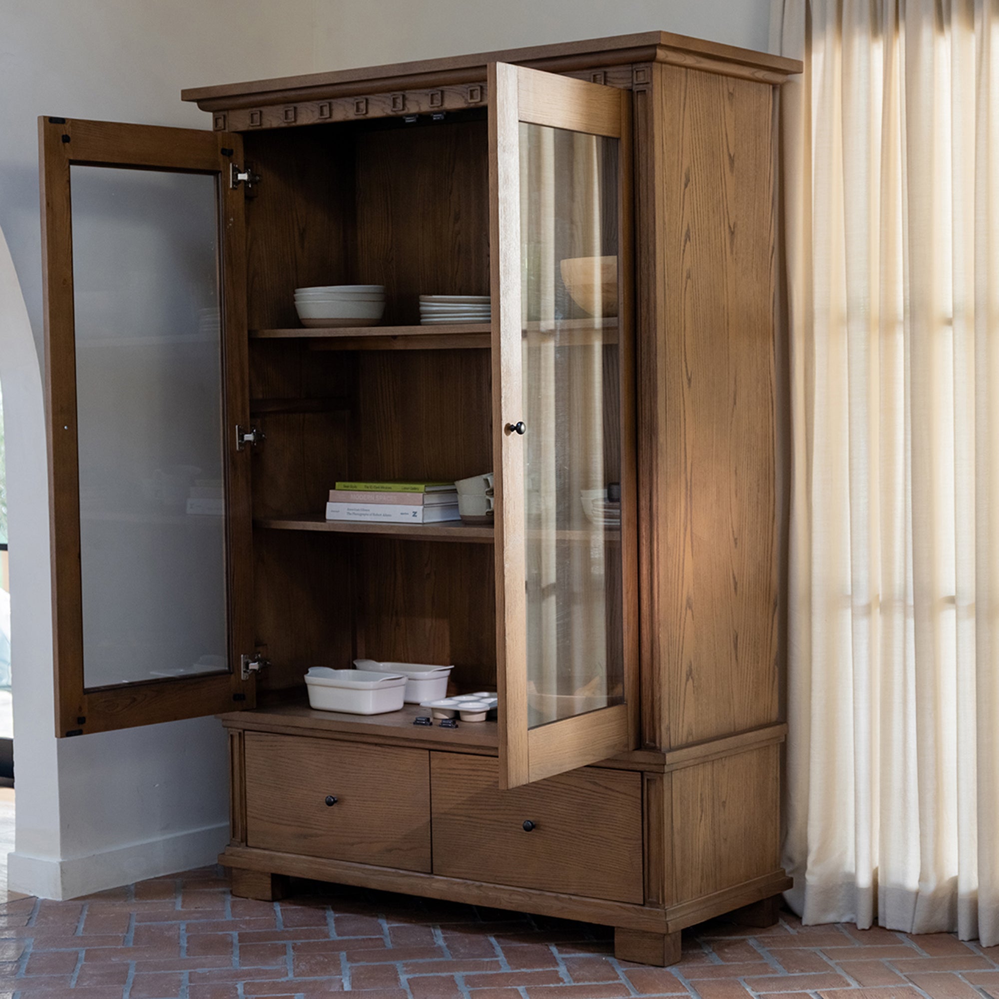 Lillian Tall Cabinet Brown by Moe's Home Collection - view 7