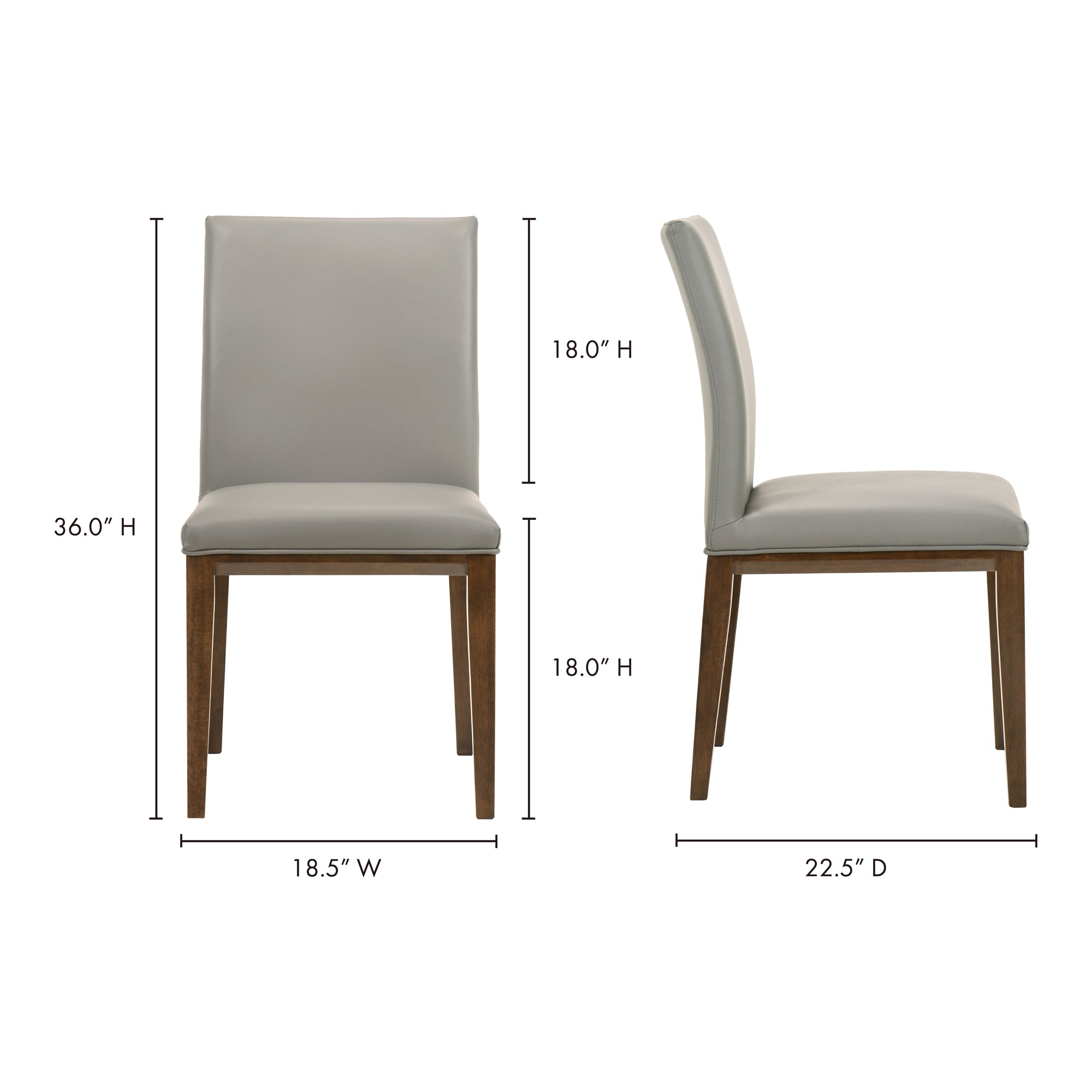 Frankie Dining Chair Grey - Set Of Two by Moe's Home Collection - view 8