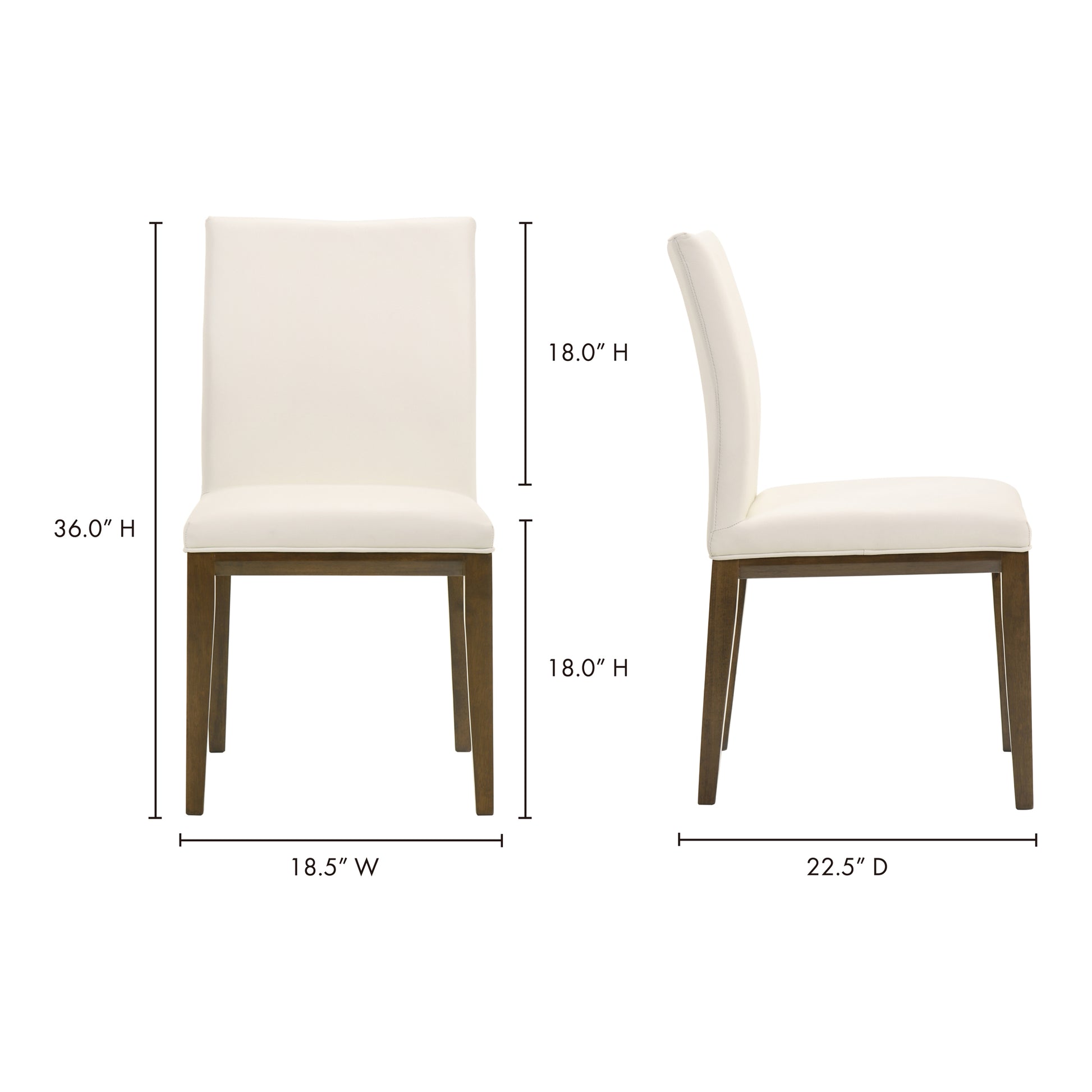 Frankie Dining Chair White - Set Of Two by Moe's Home Collection - view 8
