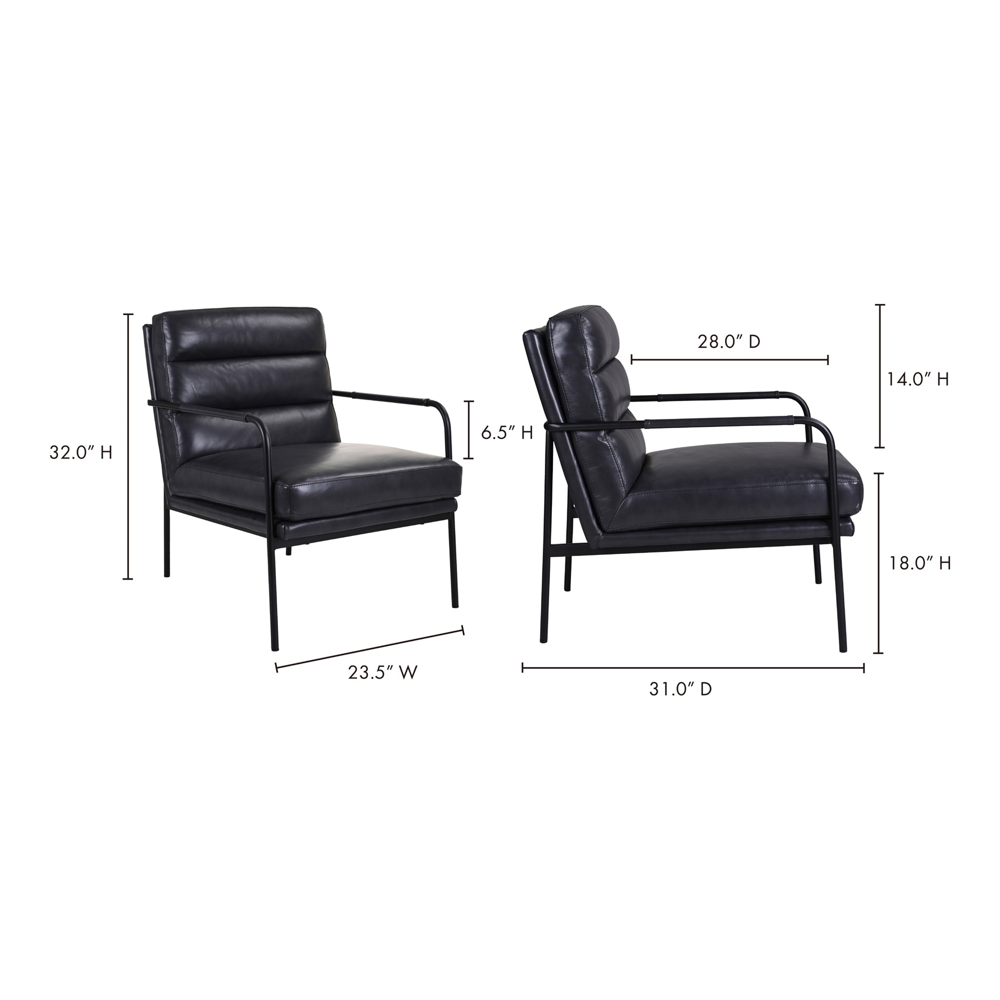 Verlaine Chair Raven Black by Moe's Home Collection - view 8