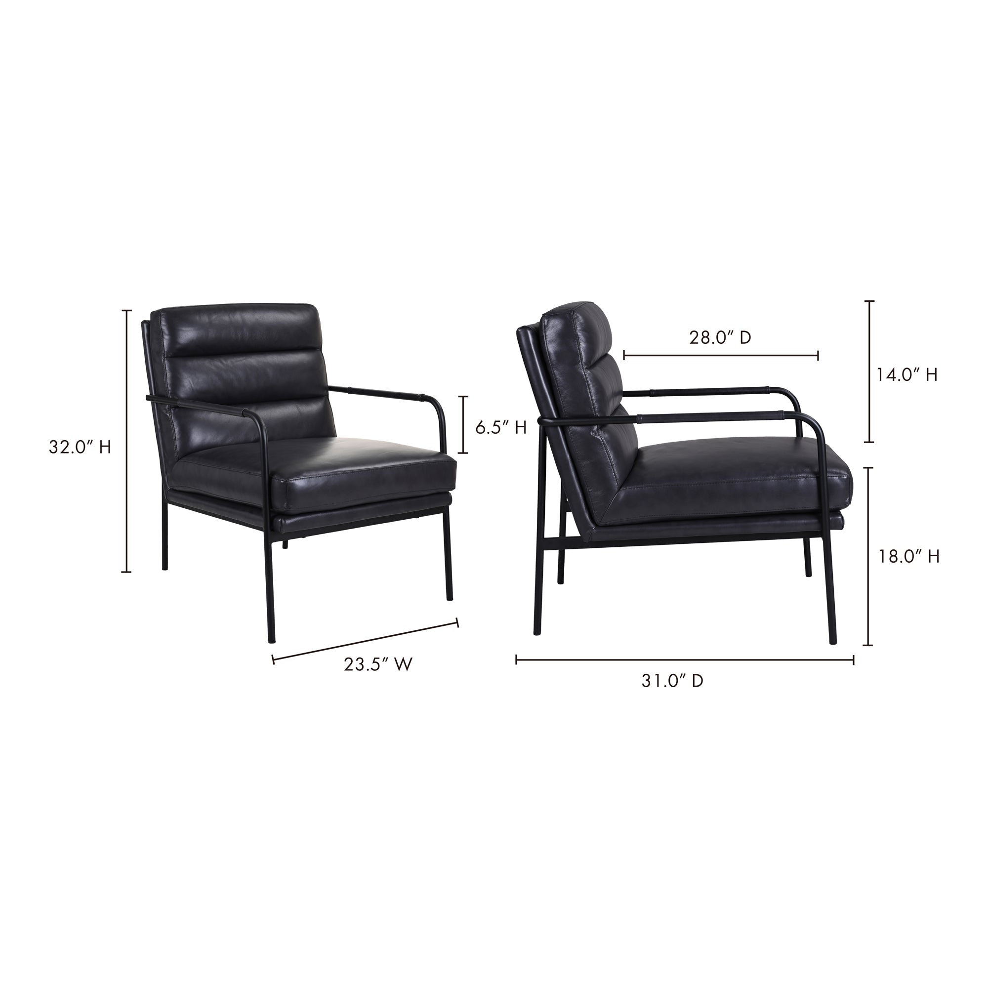 Verlaine Chair Raven Black by Moe's Home Collection - view 8