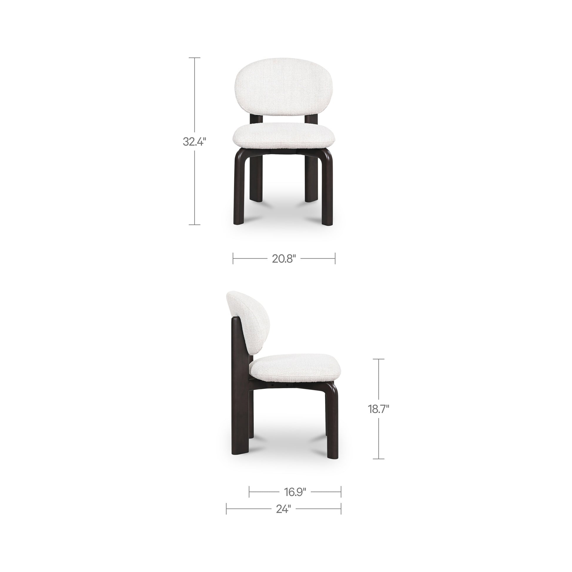 Sami Dining Chair White Set Of Two by Moe's Home Collection - view 3