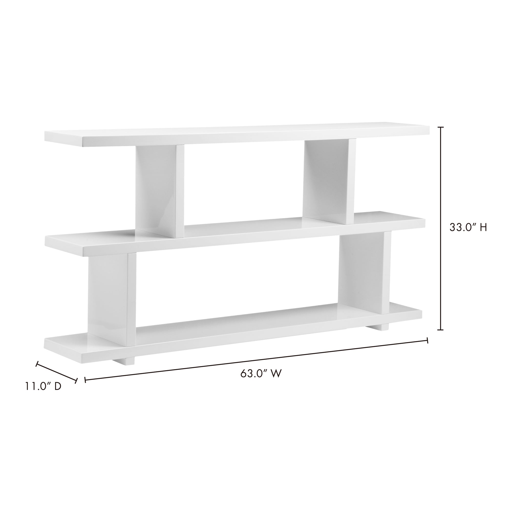 Miri Small Shelf White by Moe's Home Collection - view 6