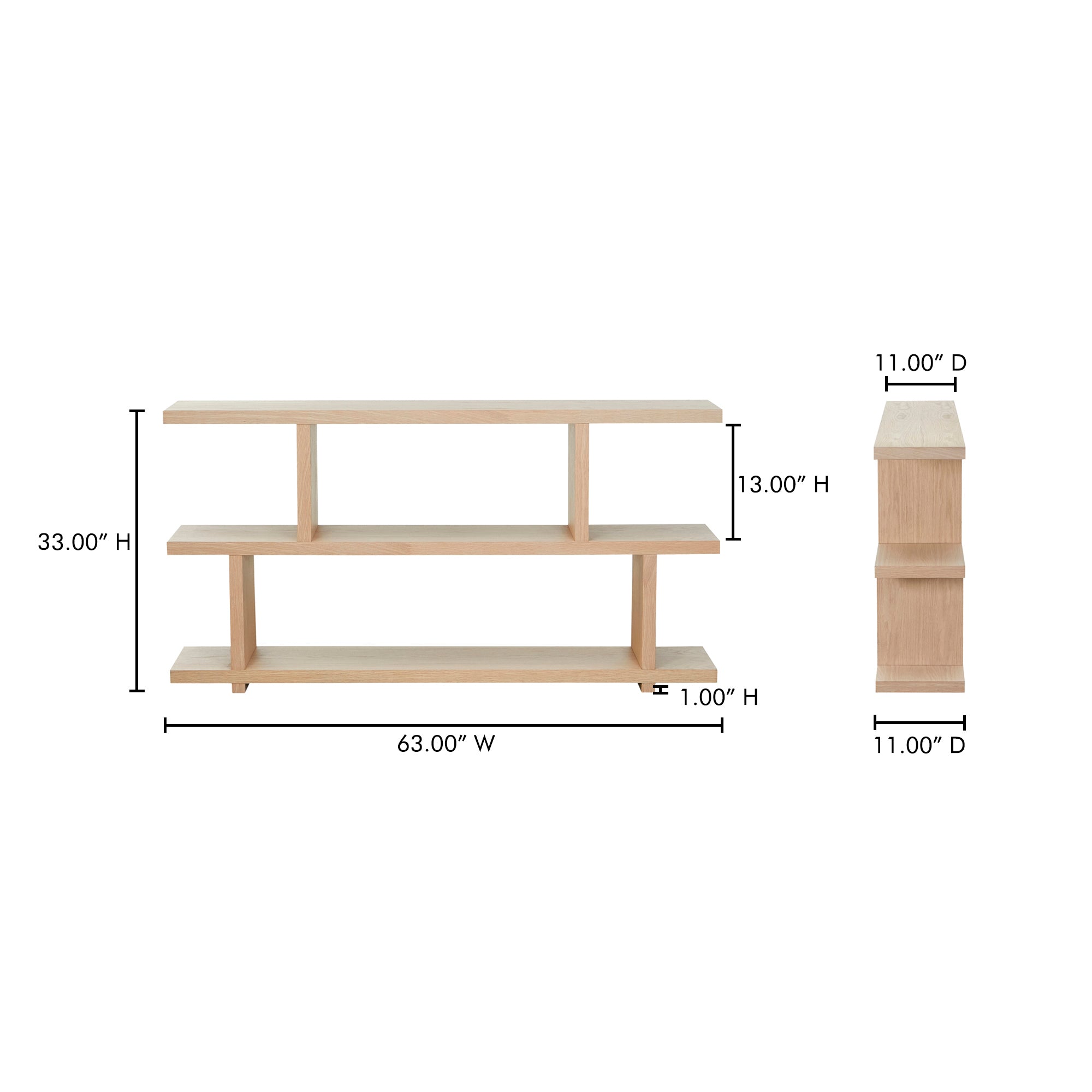Miri Small Shelf Oak by Moe's Home Collection - view 4