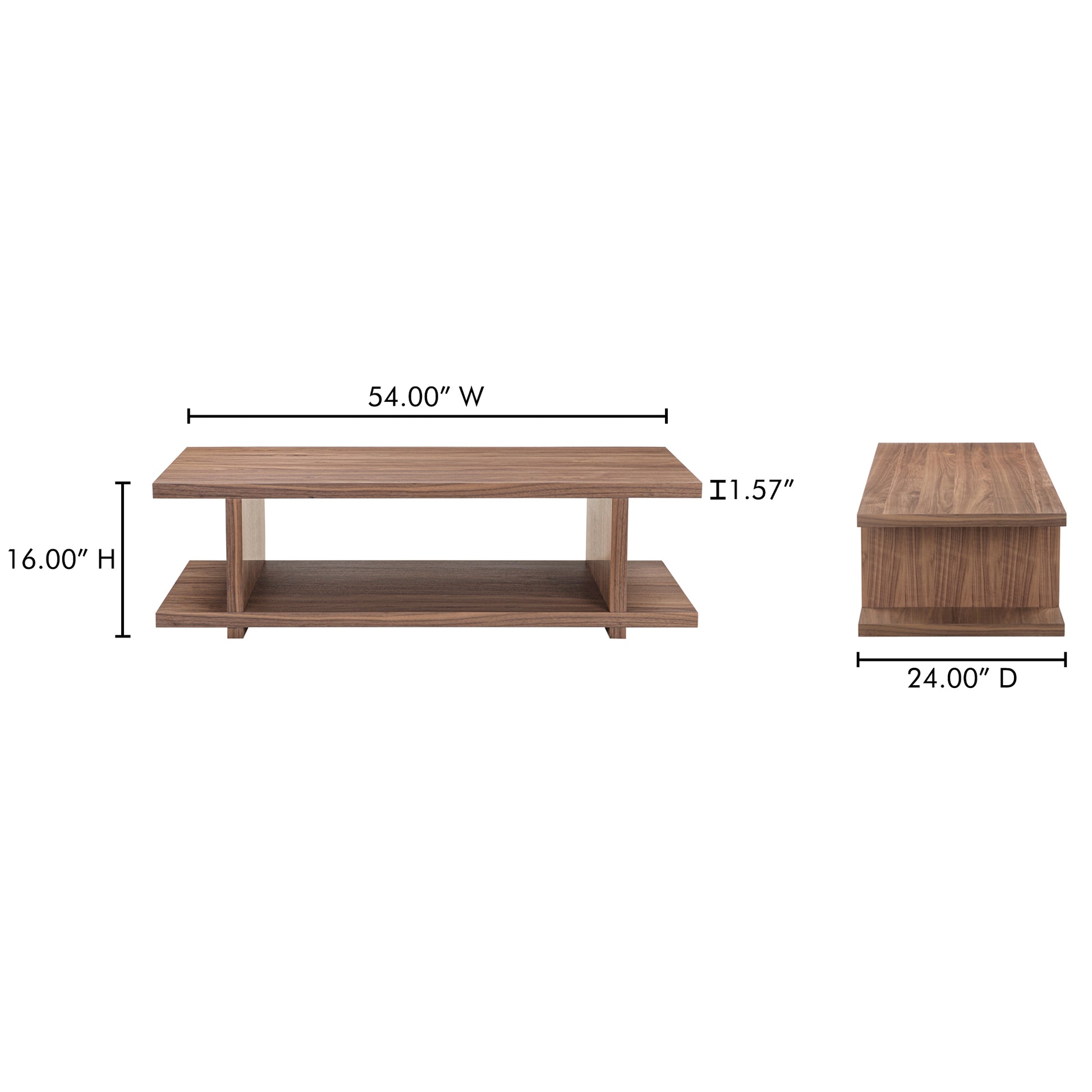 Miri Coffee Table Walnut by Moe's Home Collection - view 5