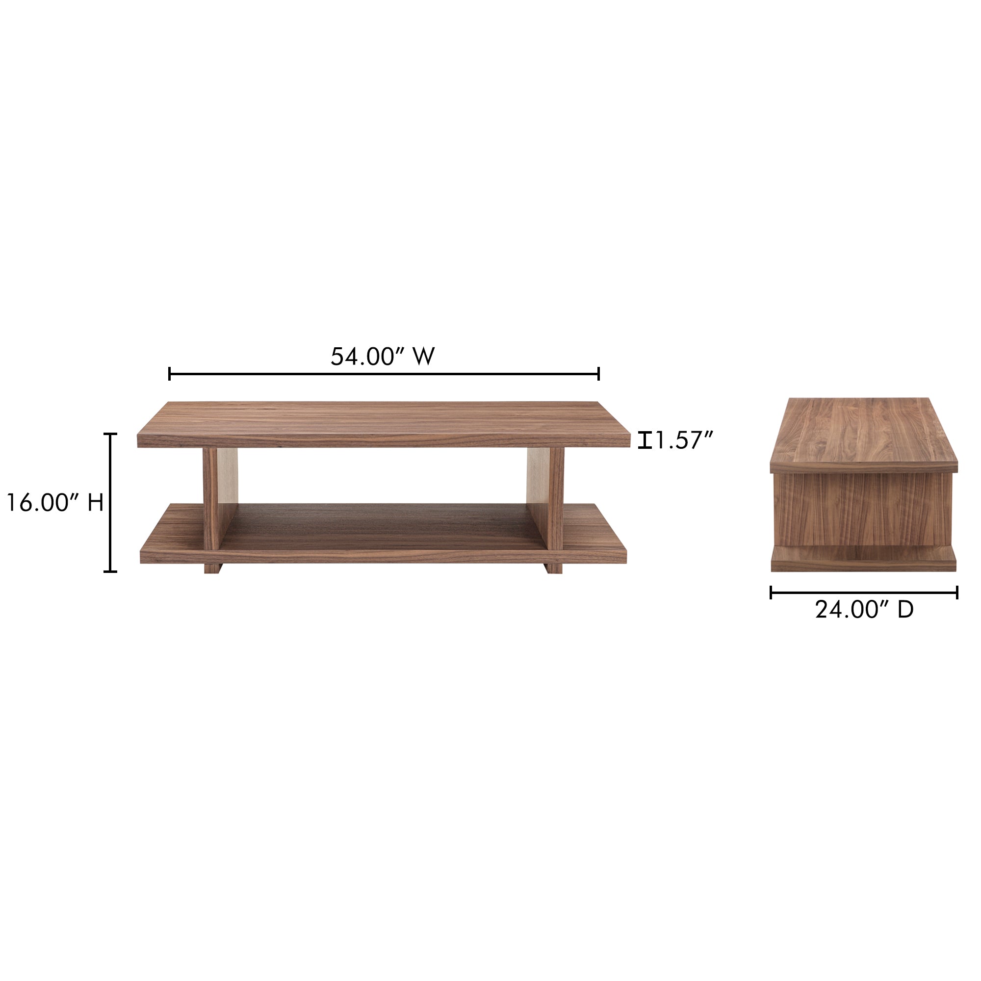 Miri Coffee Table Walnut by Moe's Home Collection - view 5