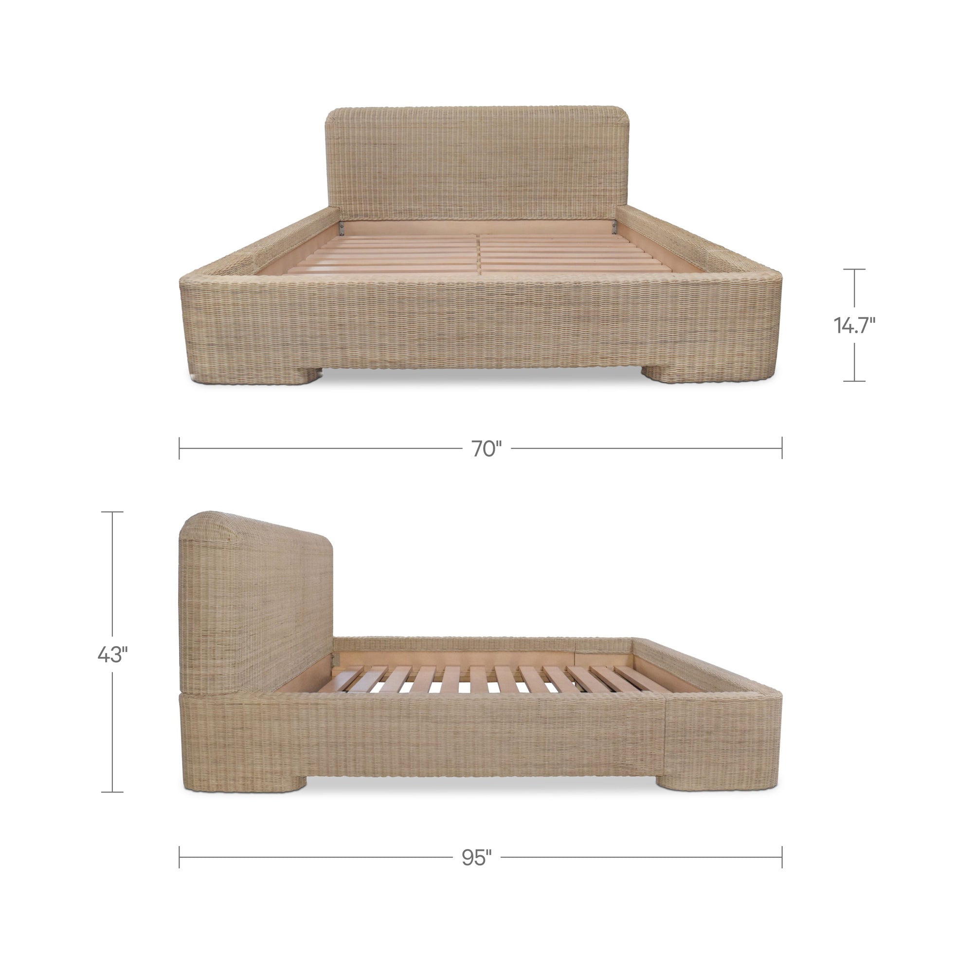 Claudia Bed Queen Natural by Moe's Home Collection - view 6