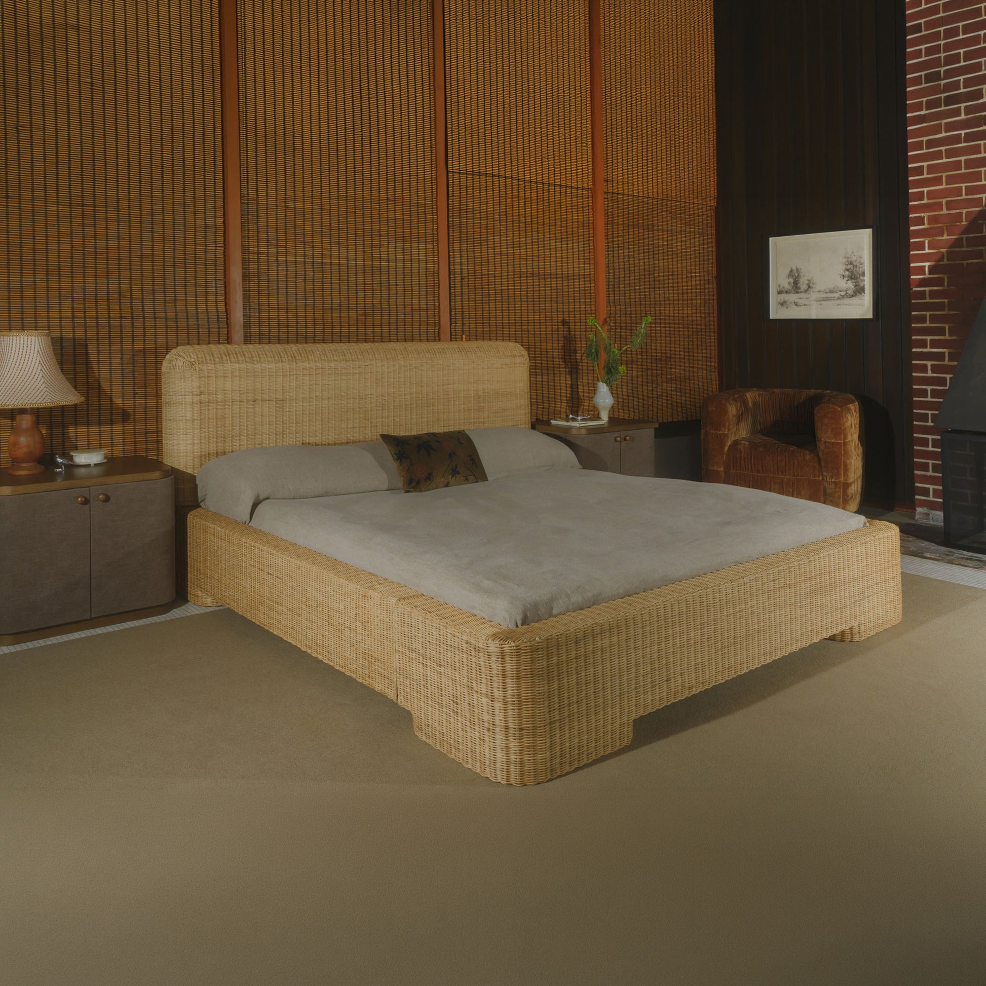 Claudia Bed King Natural by Moe's Home Collection - view 5