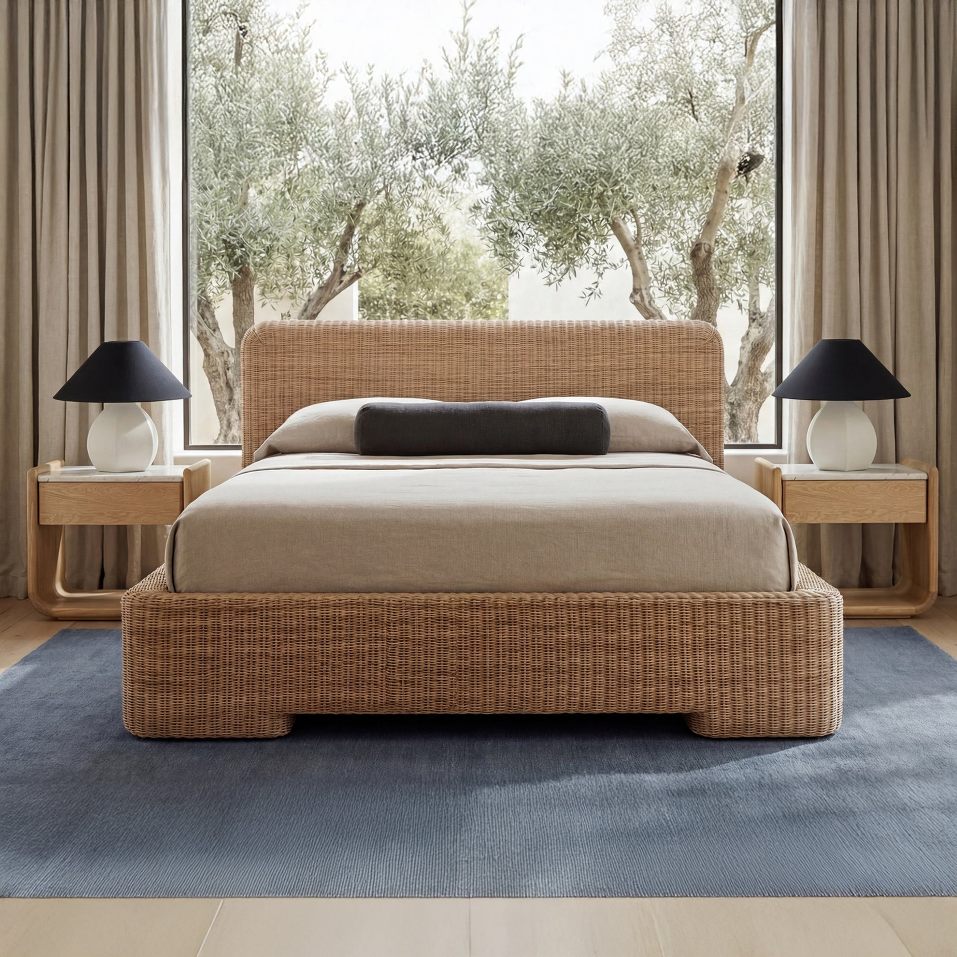 Claudia Bed King Natural by Moe's Home Collection - view 2