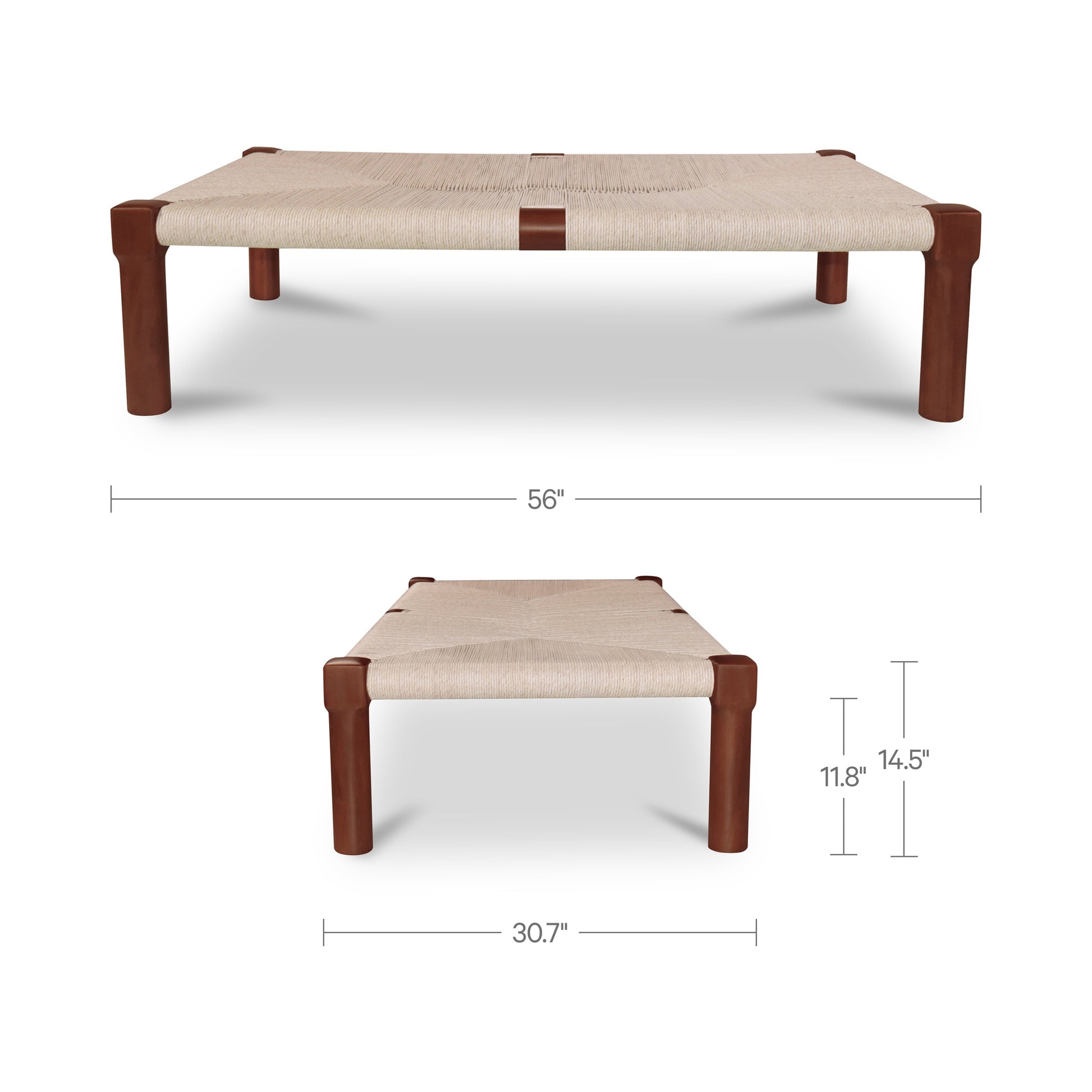 Kaia Outdoor Coffee Table Dark Brown by Moe's Home Collection - view 3