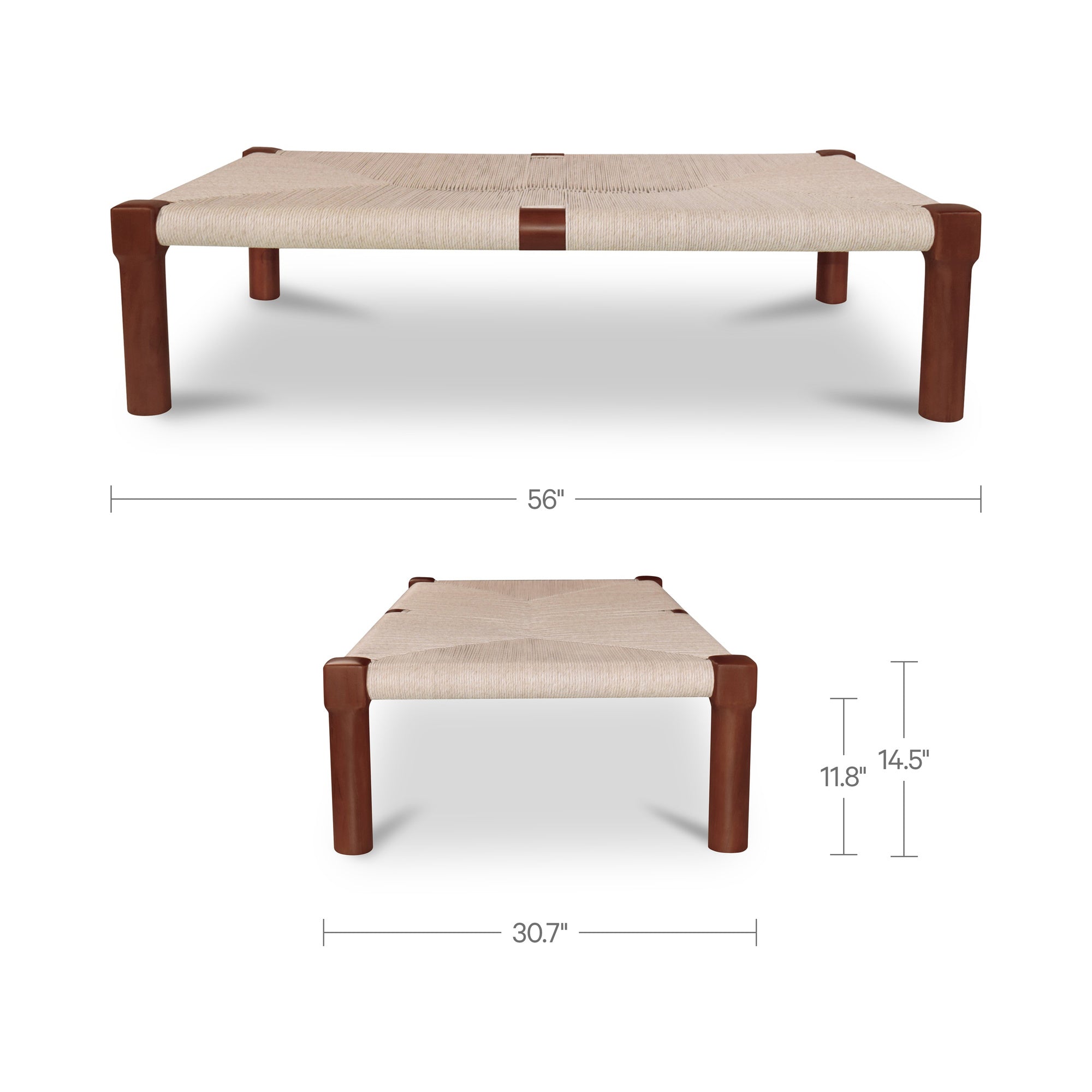 Kaia Outdoor Coffee Table Dark Brown by Moe's Home Collection - view 3