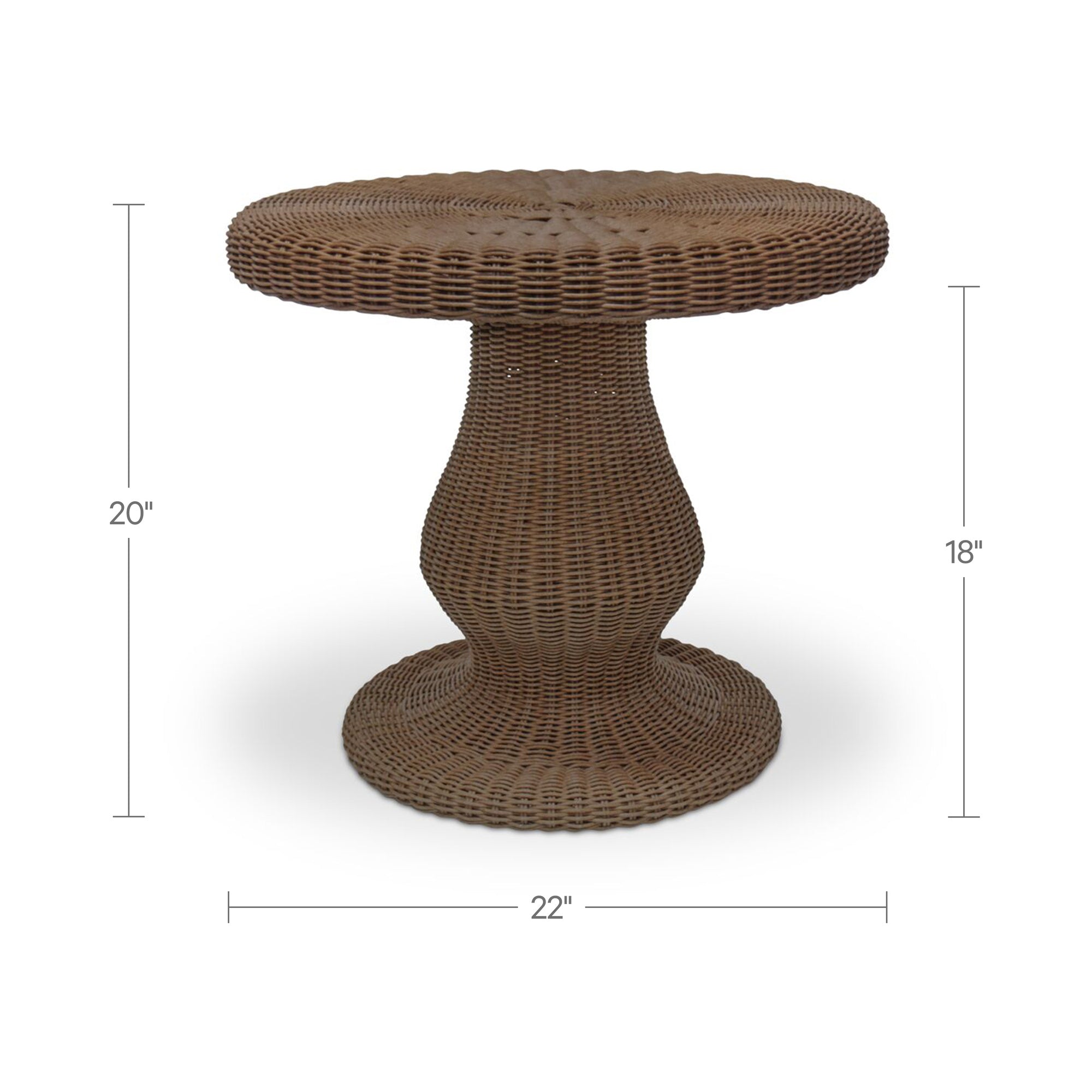 Emmeline Outdoor Side Table Natural by Moe's Home Collection - view 7