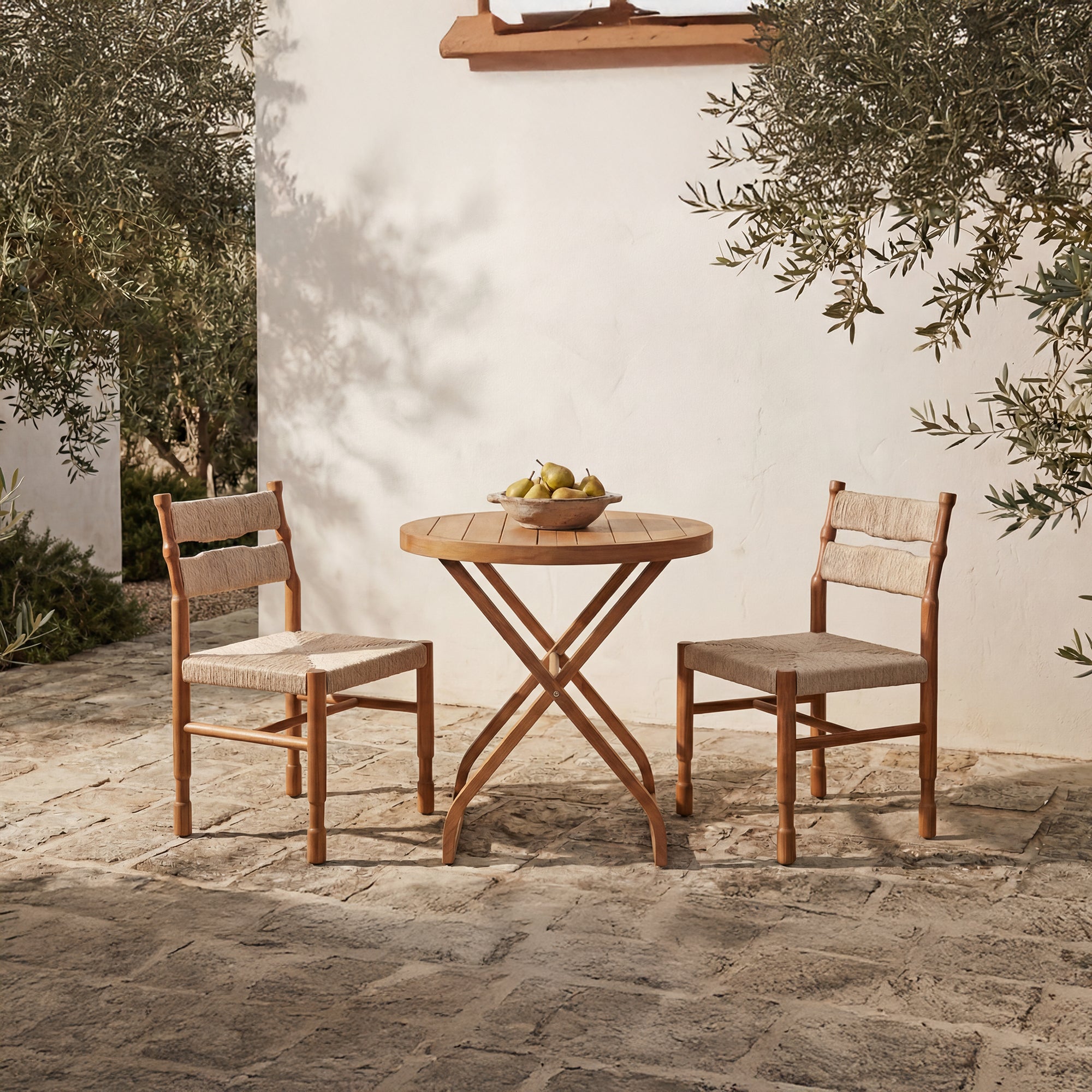 Raf Outdoor Dining Chair Natural - Set Of Two by Moe's Home Collection - view 2