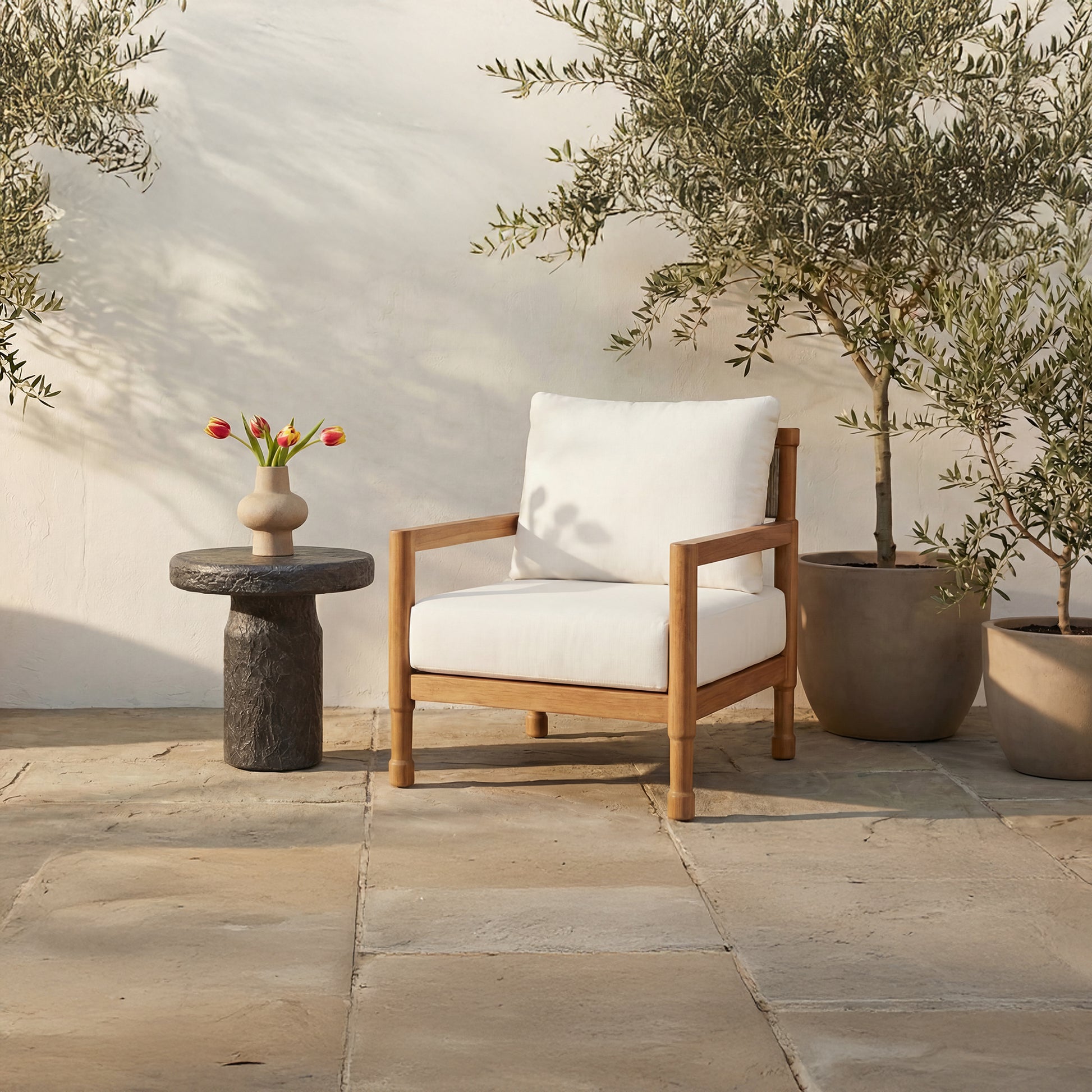 Raf Outdoor Accent Chair Natural by Moe's Home Collection - view 2