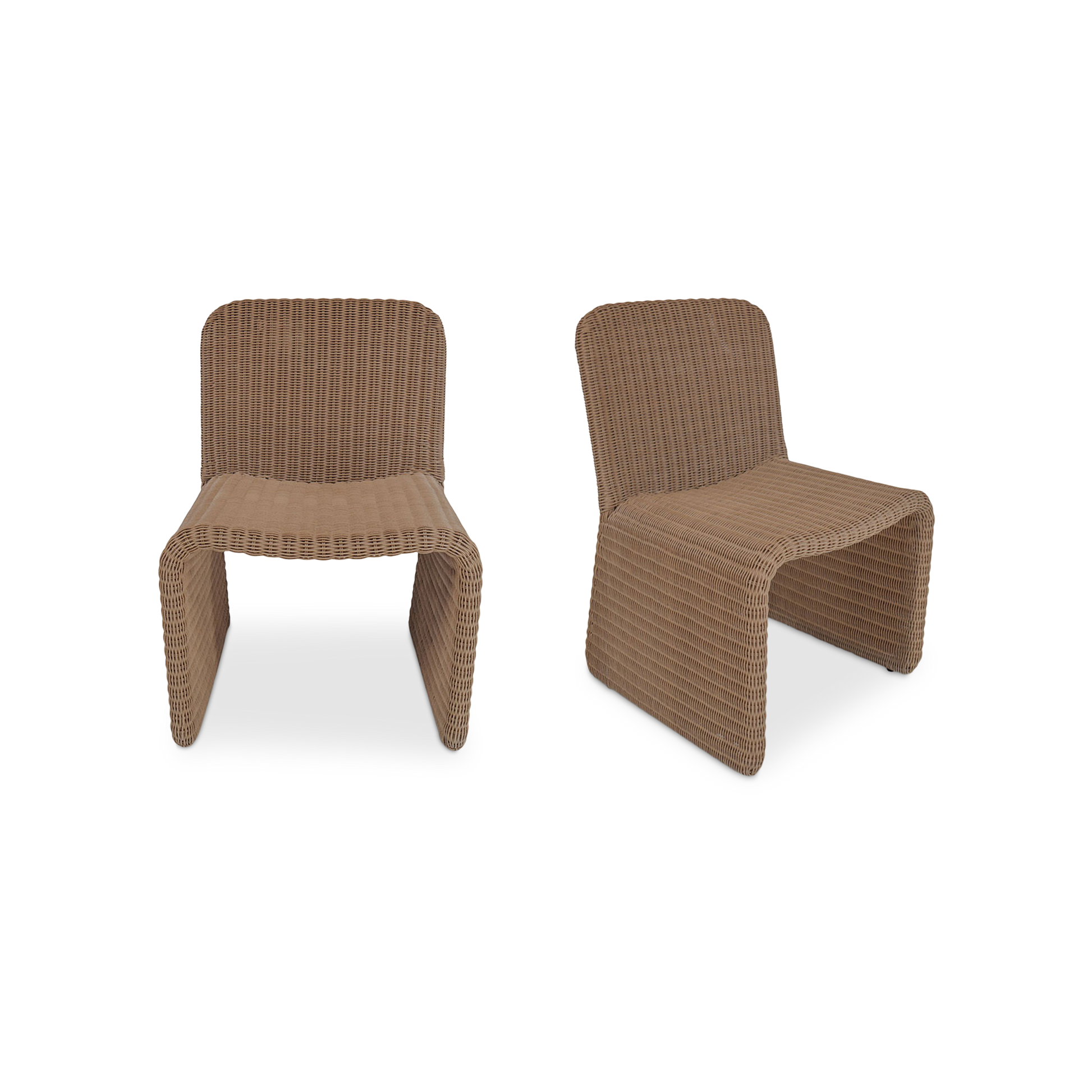 Ella Outdoor Dining Chair Natural-Set of Two by Moe's Home Collection - view 2