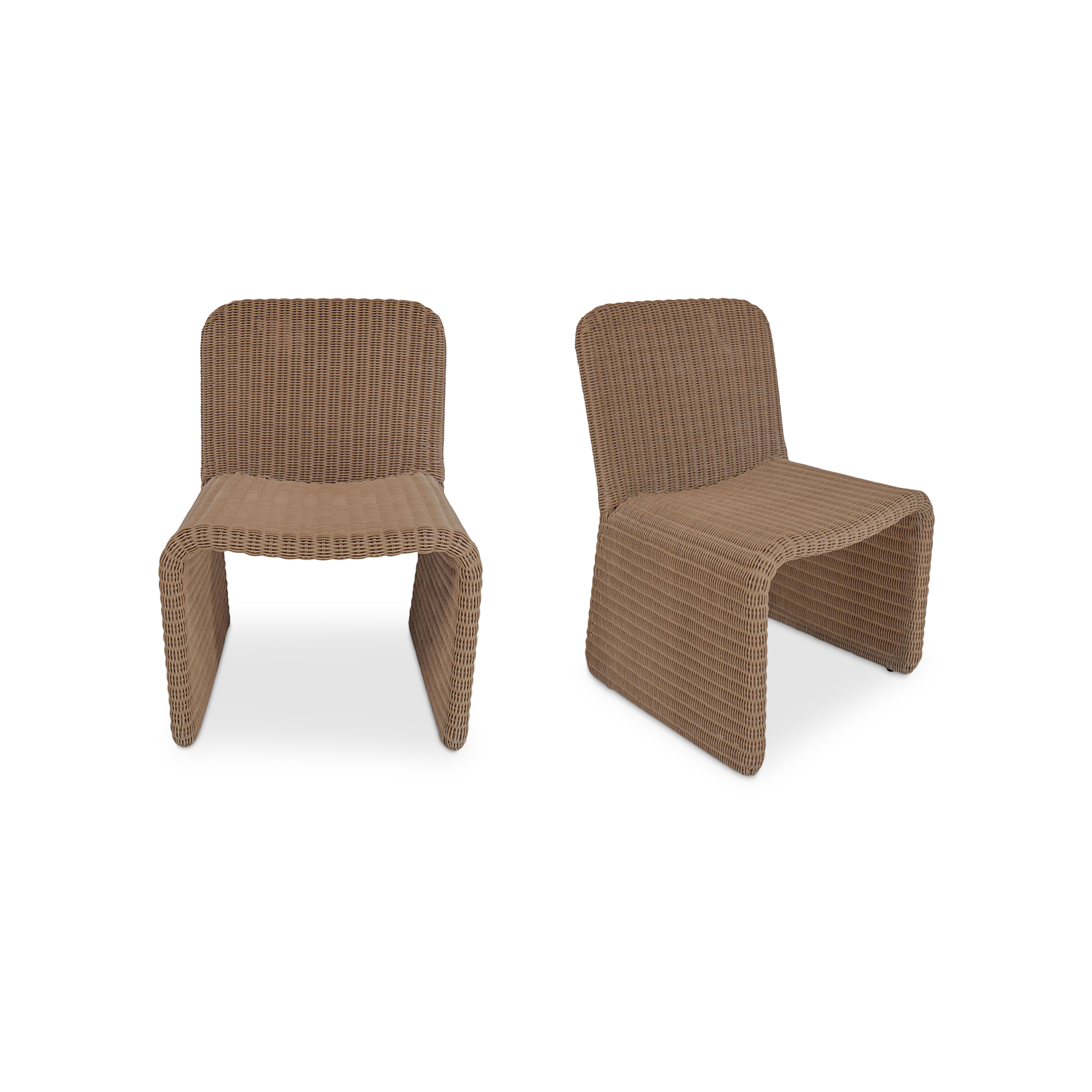 Ella Outdoor Dining Chair Natural-Set of Two by Moe's Home Collection - view 2