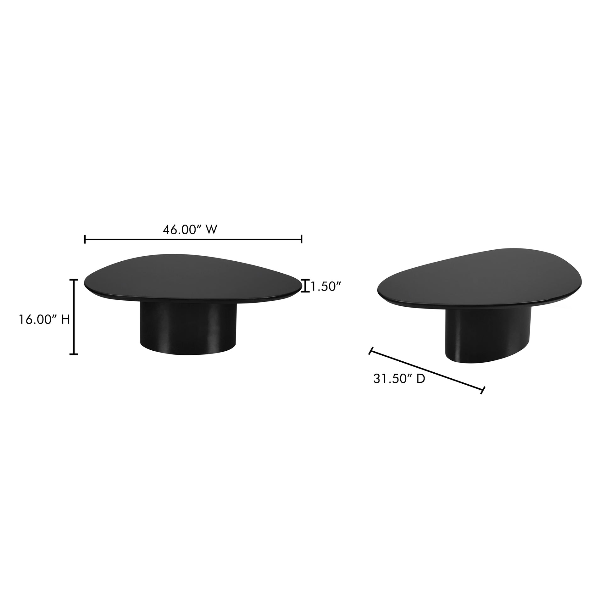 Eden Coffee Table Black Lacquer by Moe's Home Collection - view 3