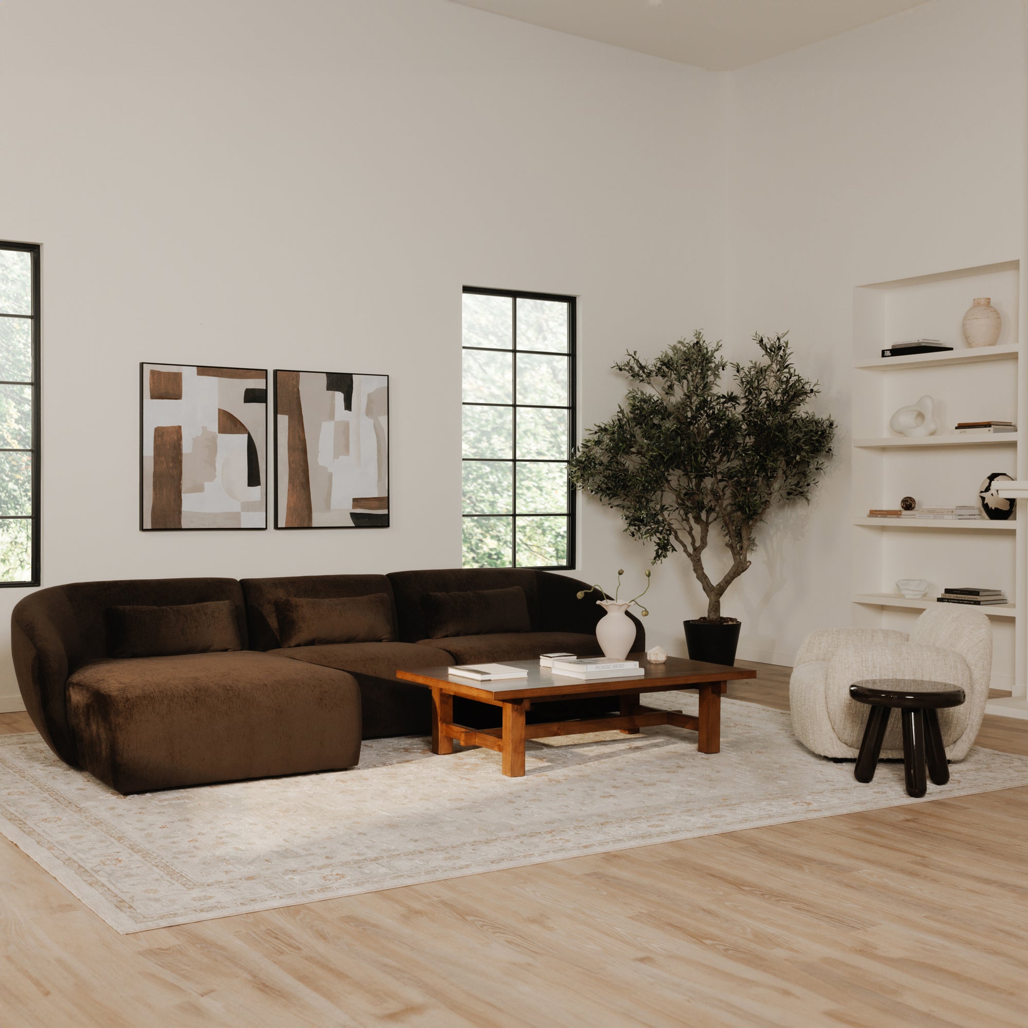 Joy Accent Table Dark Brown Lacquer by Moe's Home Collection - view 3