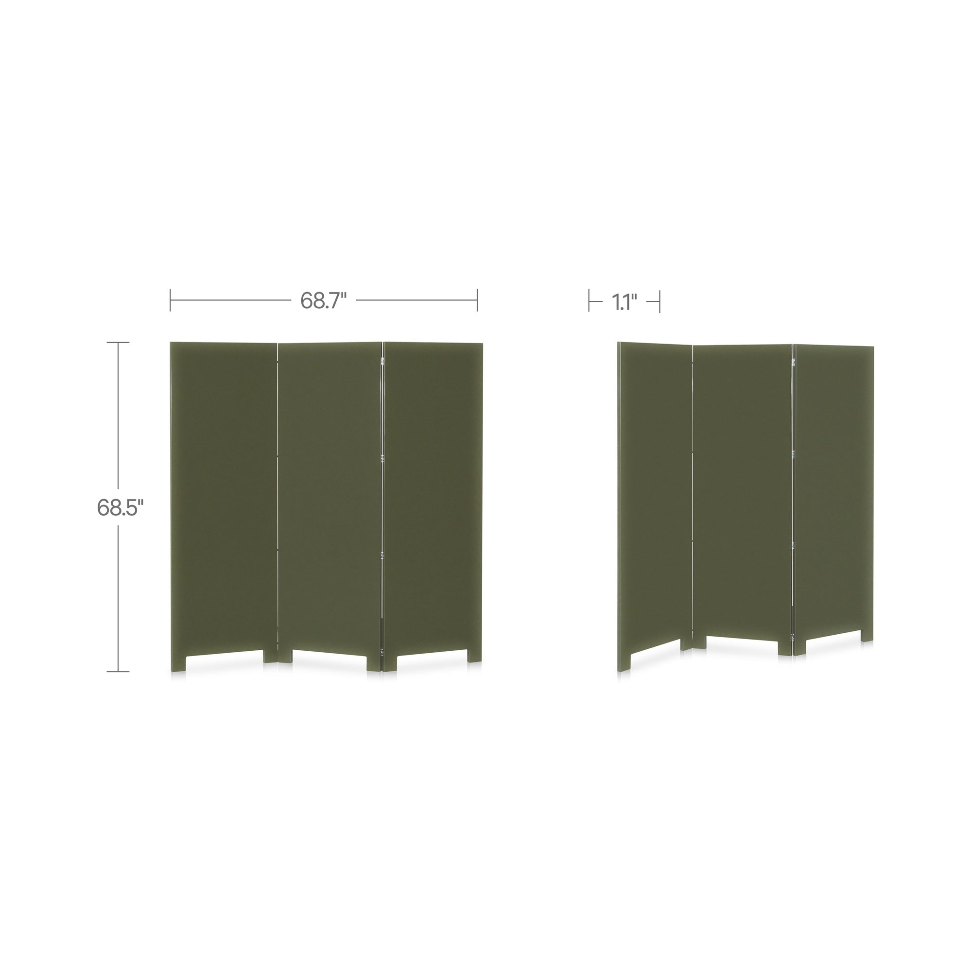 Garbo Screen Deep Olive Lacquer by Moe's Home Collection - view 3
