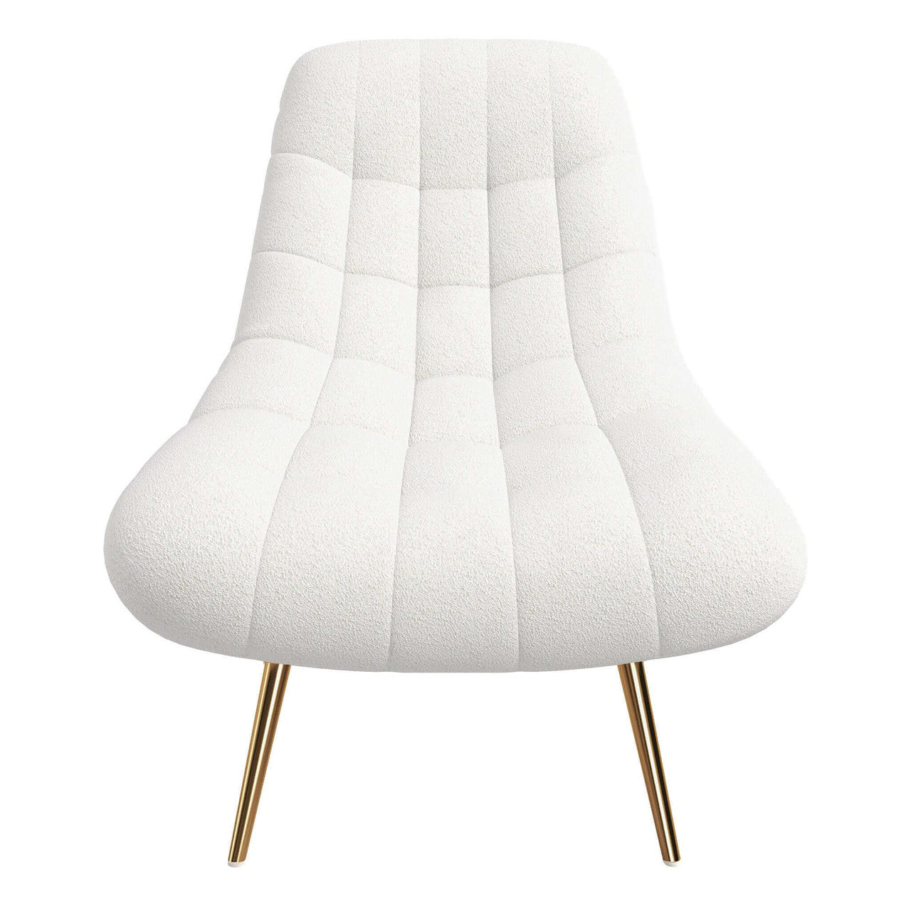 Aubrey French Boucle Lounge Chair - White