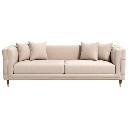 Edward Sofa (Light Cream Velvet) - 32"