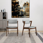 Edwin Light Gray Fabric Dining Chair