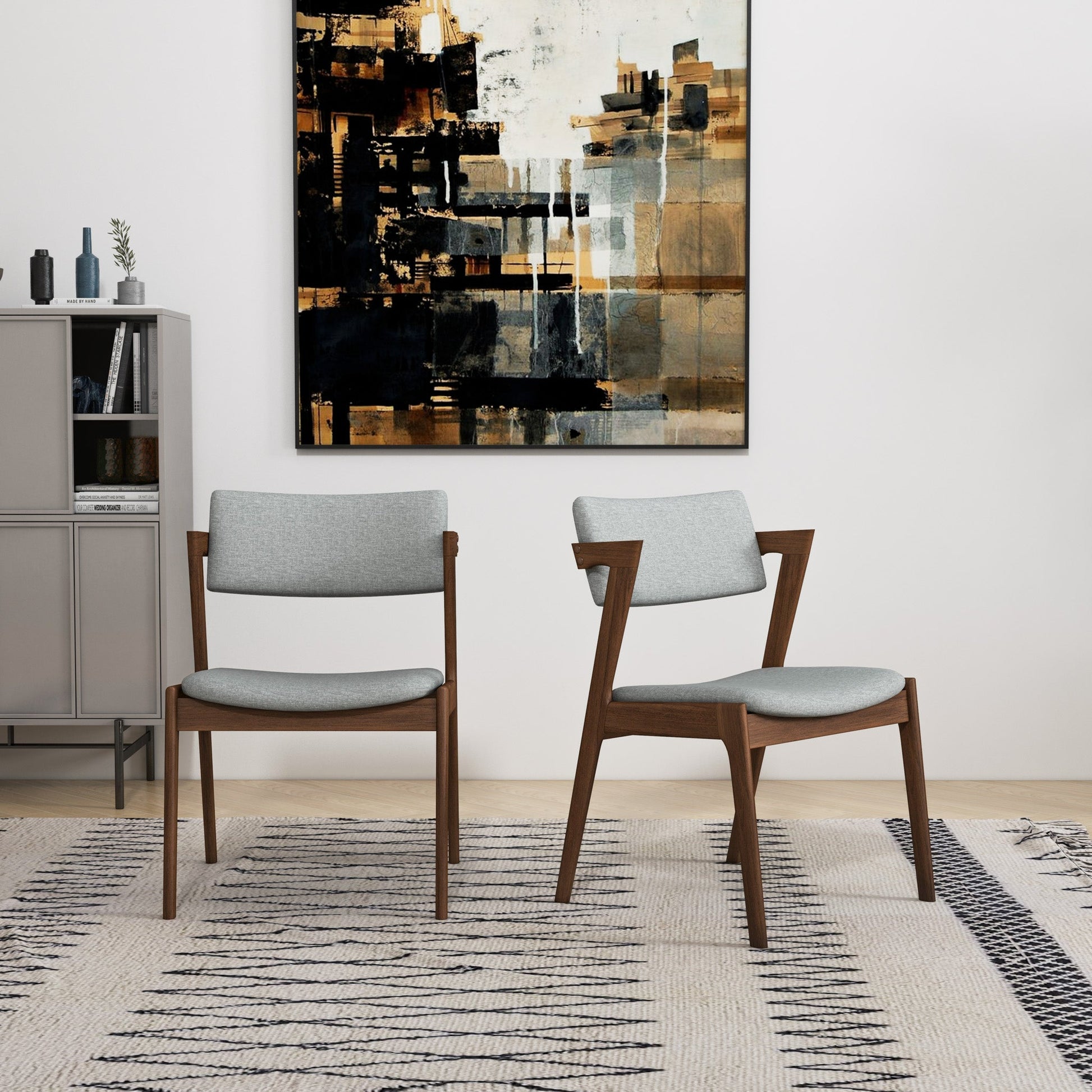 Edwin Light Gray Fabric Dining Chair